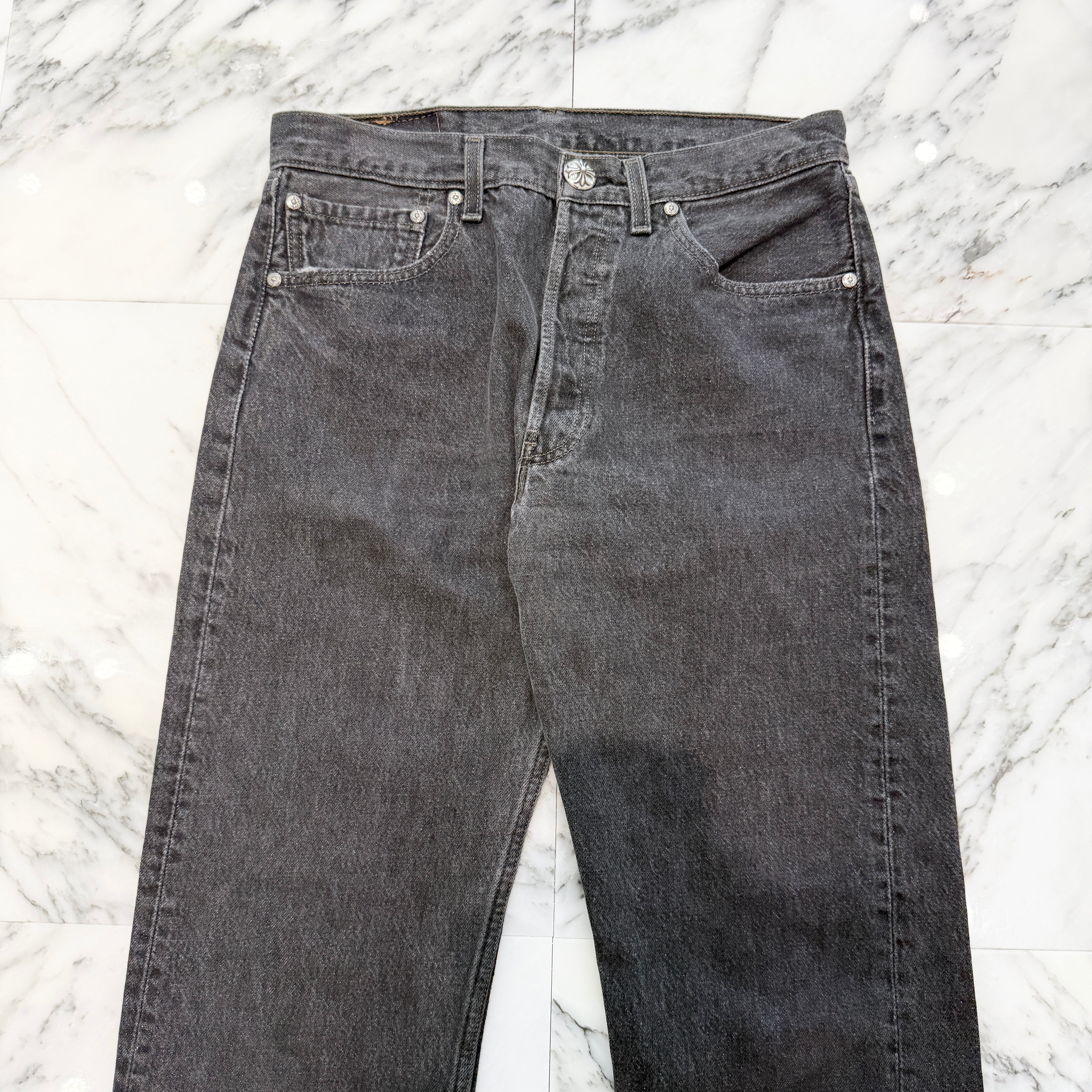 CHROME HEARTS × Levi's 501 VNTG CH Plus Cross Ball Button Denim Pants Size 31 クロムハーツ × リーバイス 501 CHプラス クロスボールボタン デニムパンツ サイズ31