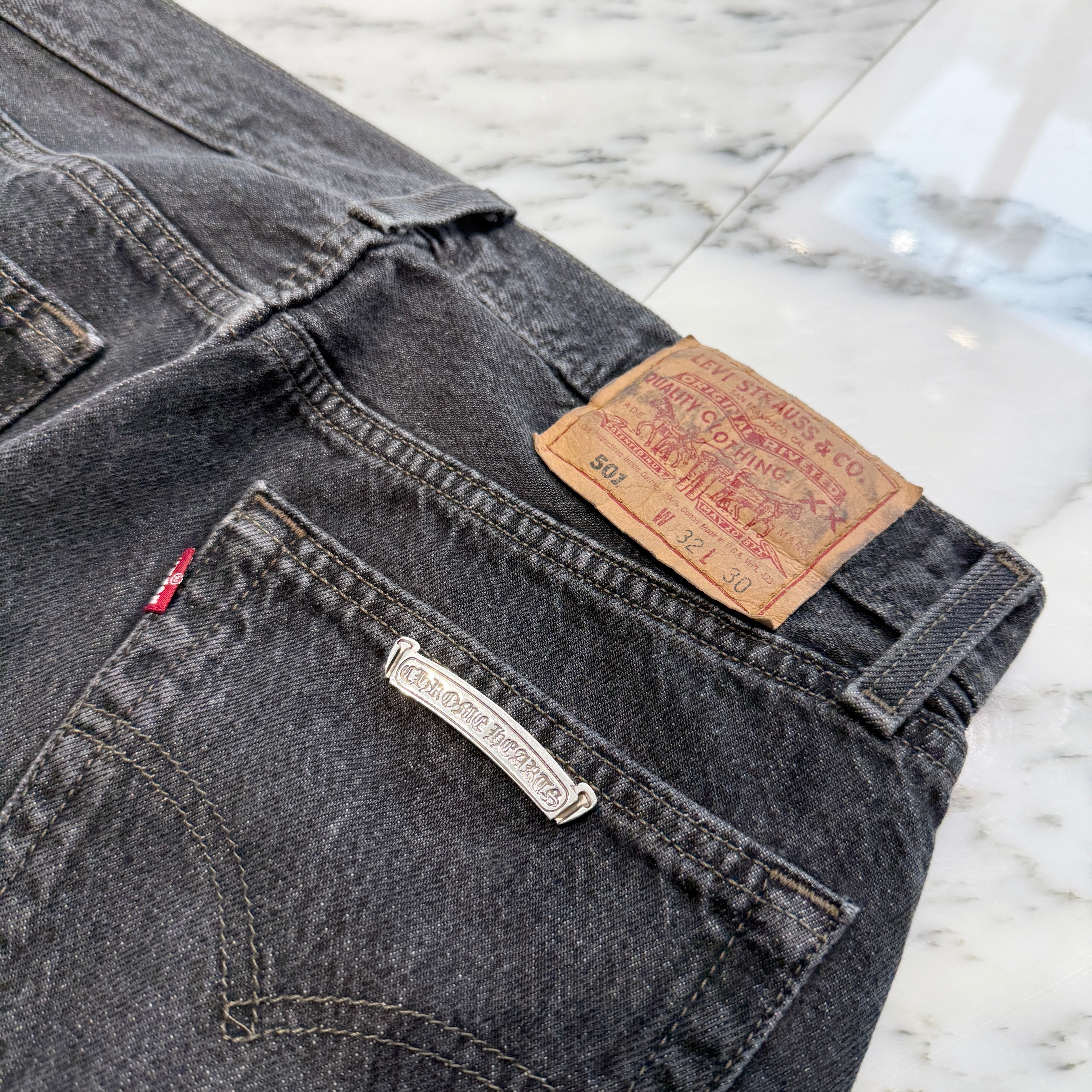 CHROME HEARTS × Levi's 501 VNTG CH Plus Cross Ball Button Denim Pants Size 31 クロムハーツ × リーバイス 501 CHプラス クロスボールボタン デニムパンツ サイズ31
