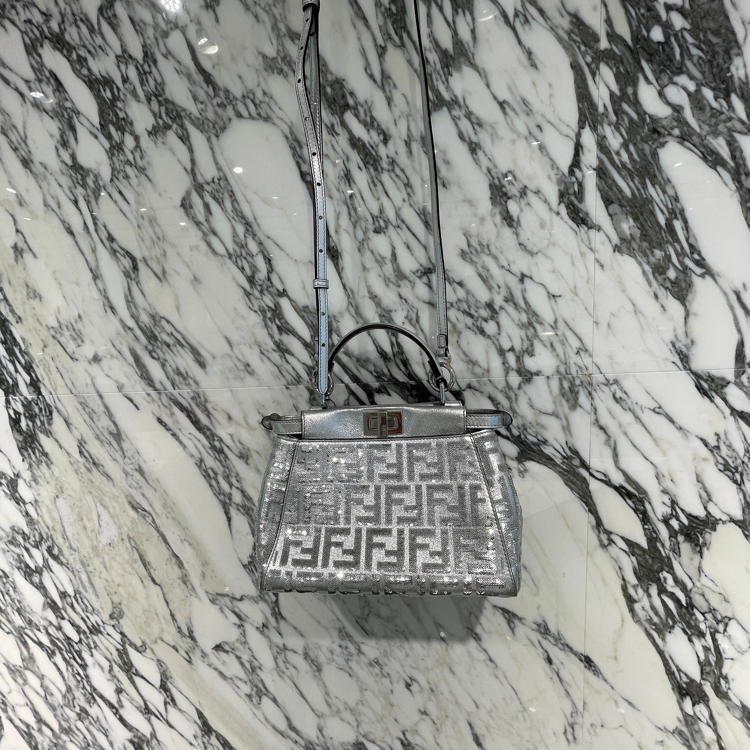 FENDI × Nicki Minaj 2019AW Sequins Mini Peekaboo Bag 8BN244 フェンディ × ニッキーミナージュ スパンコール ミニピーカブー バッグ