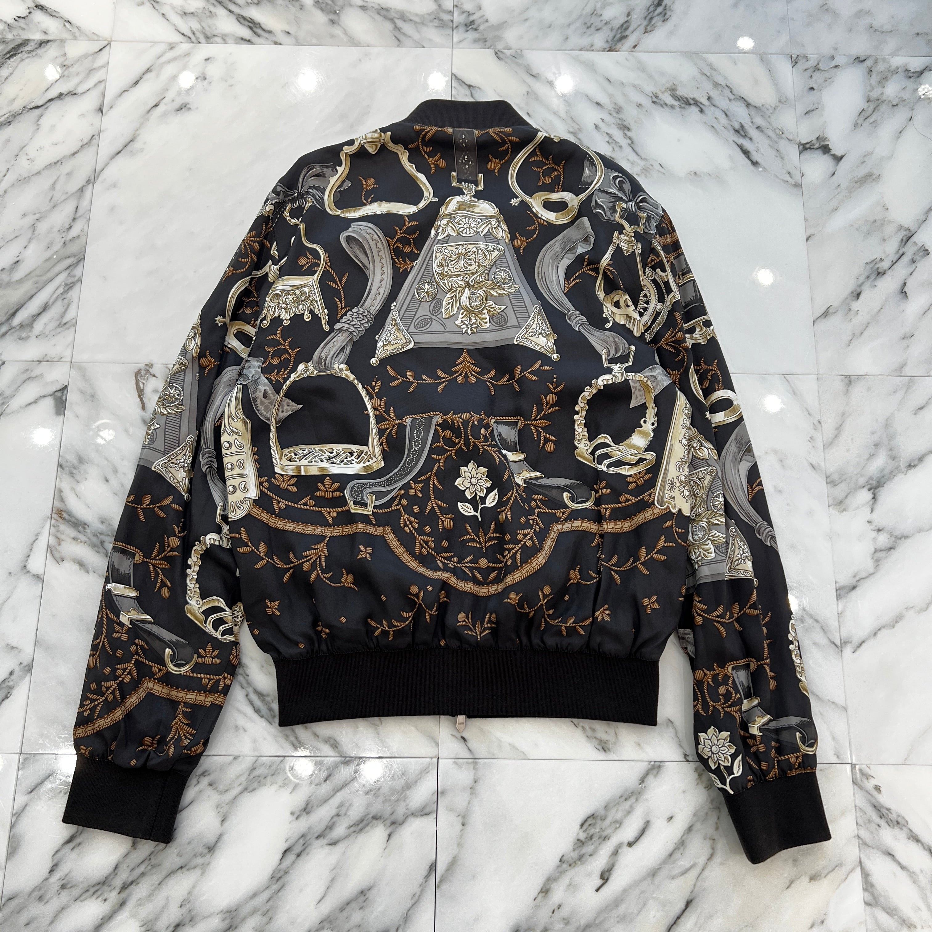 HERMES Etrier Reversible Rib Trim Blouson Size 46 エルメス エトリエ リバーシブル リブトリム ブルゾン サイズ46