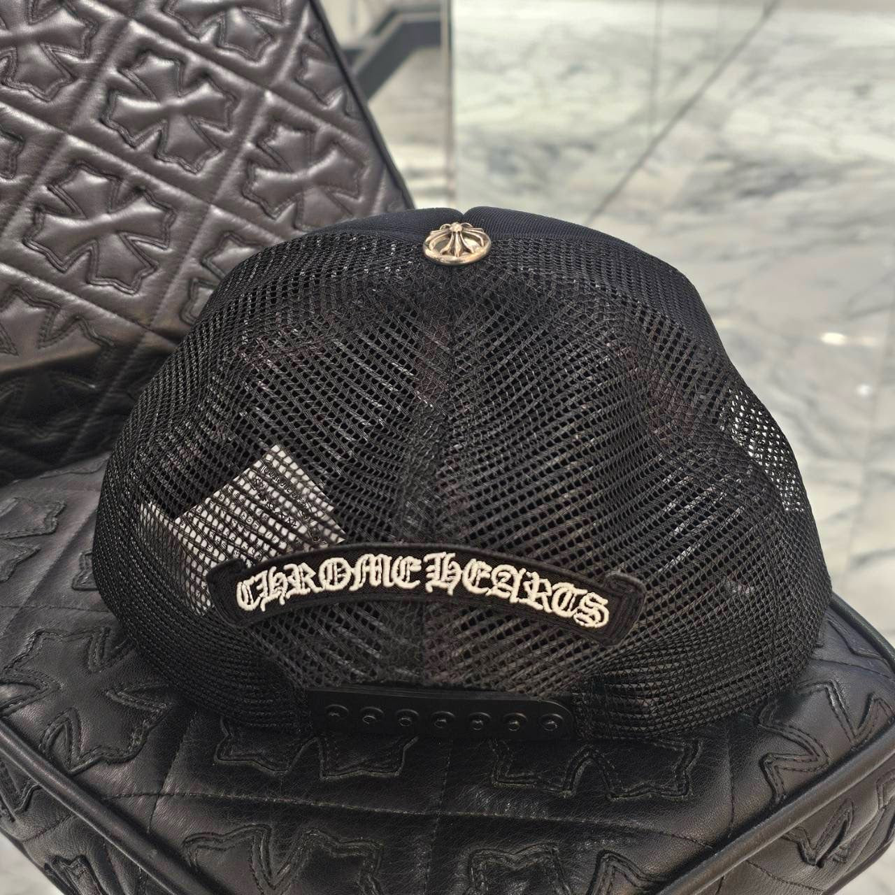 CHROME HEARTS 2025AW Triple Cross Harako Leather Patch Trucker Cap ONE SIZE (51-61) クロムハーツ トリプルクロス ハラコレザー パッチトラッカーキャップ サイズONE SIZE (51-61)