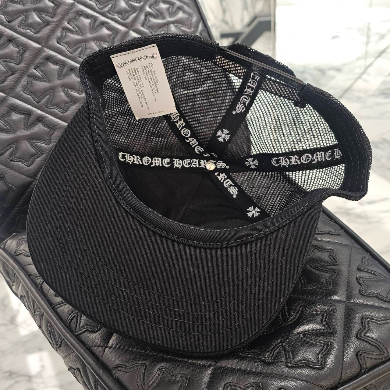 CHROME HEARTS 2025AW Triple Cross Harako Leather Patch Trucker Cap ONE SIZE (51-61) クロムハーツ トリプルクロス ハラコレザー パッチトラッカーキャップ サイズONE SIZE (51-61)