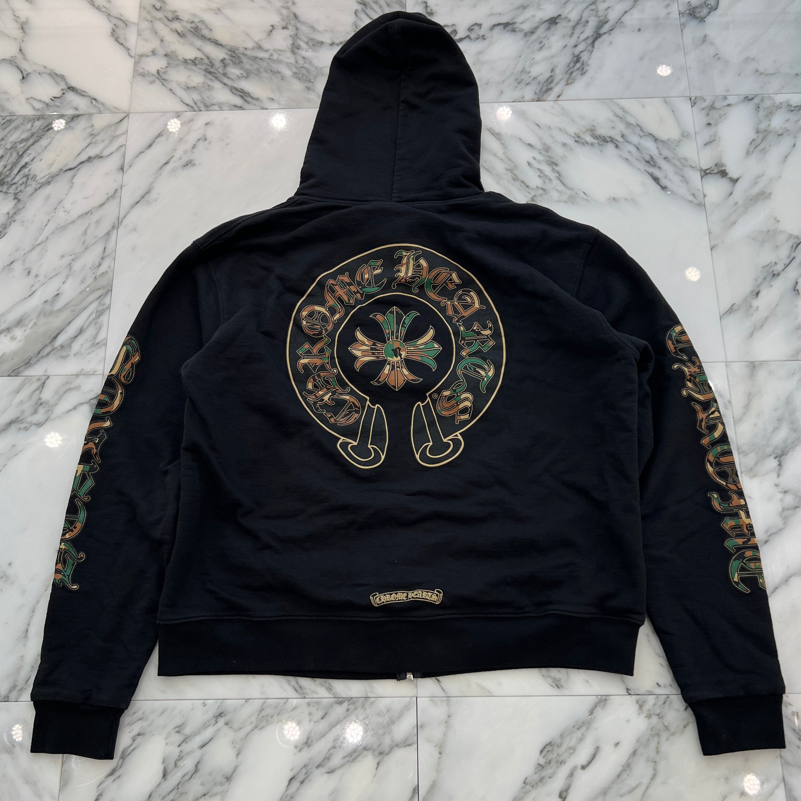 CHROME HEARTS Camo Horseshoe Zip Up Hoodie Size S クロムハーツ カモ ホースシュー ジップアップ フーディー サイズS