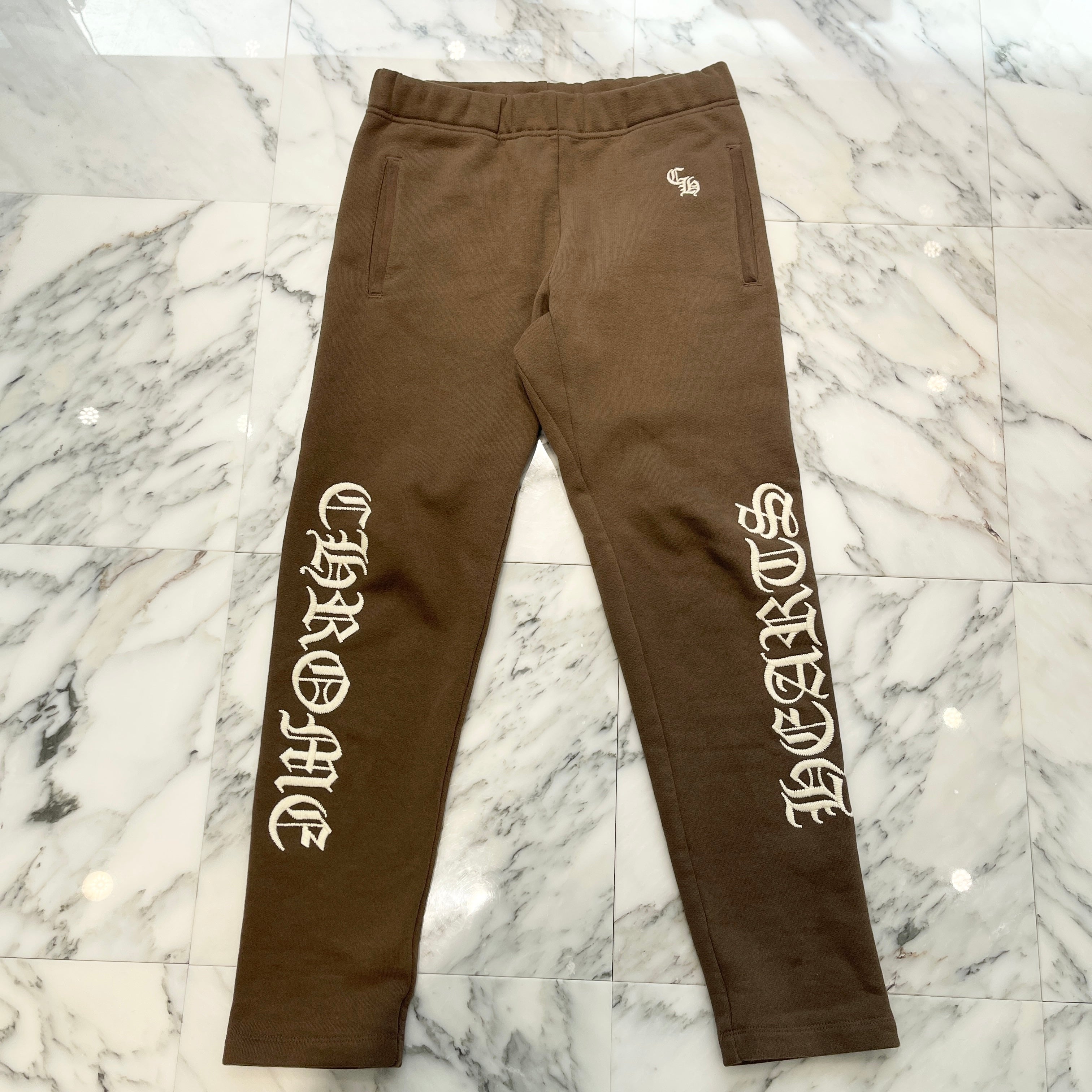 CHROME HEARTS SLO RIDE Logo Embroidery Sweat Long Pants Size S クロムハーツ スローライド ロゴ刺繍 スウェットロングパンツ サイズS