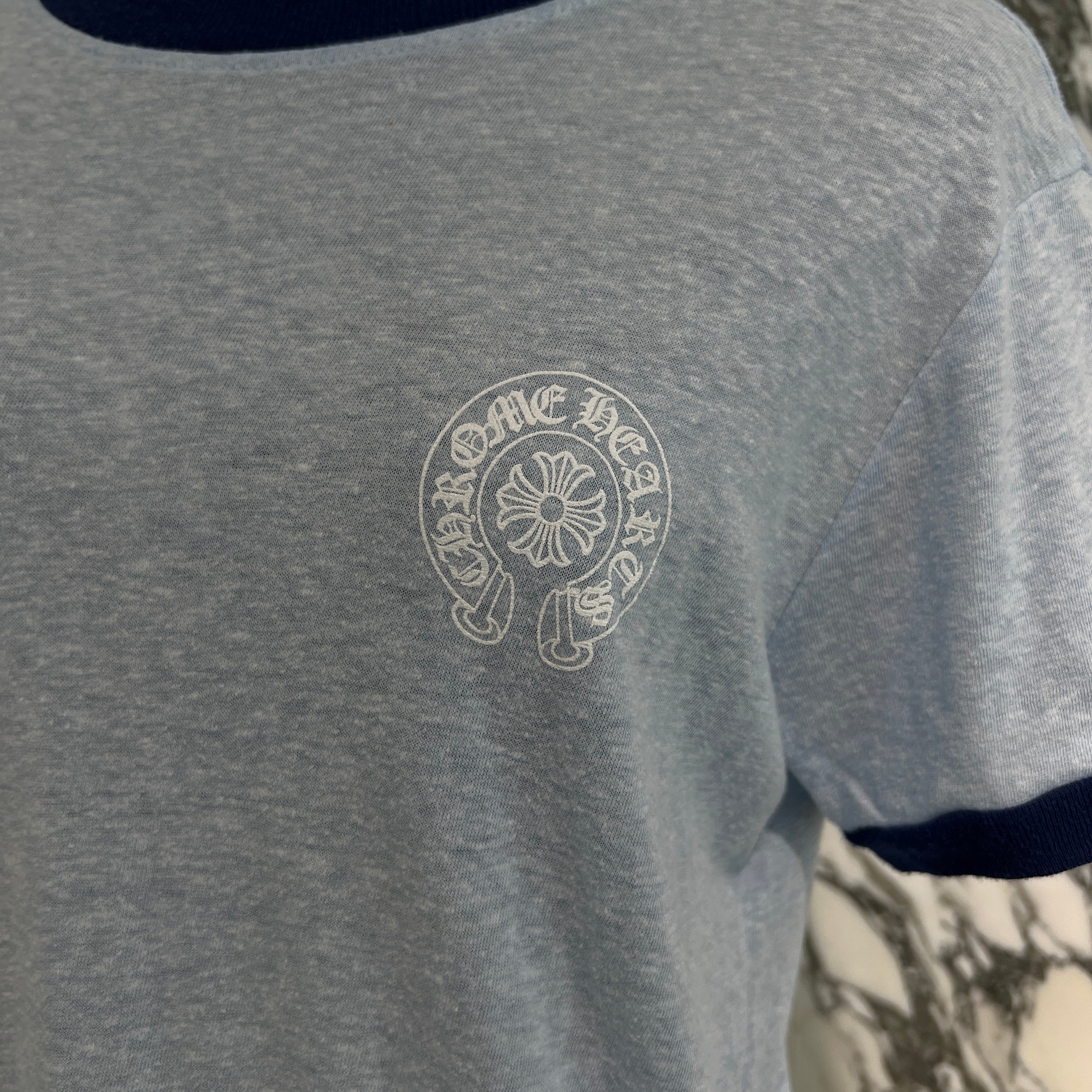 CHROME HEARTS Back Scroll Ringer Tee Size M クロムハーツ バックスクロール リンガー Tシャツ サイズM