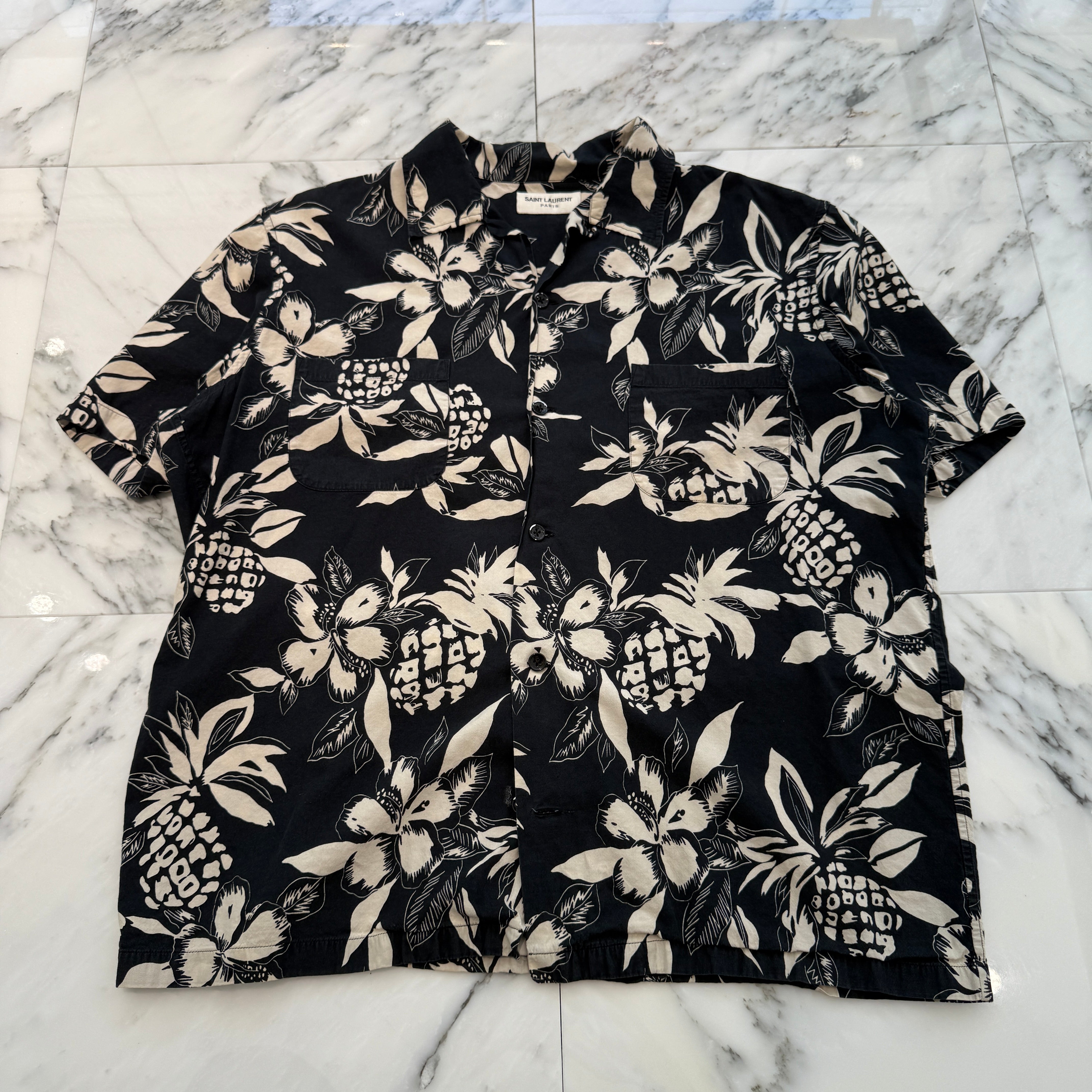 SAINT LAURENT PARIS 2016SS Classic Hawaiian Short Sleeve Shirt 415167 Y316P Size 38 サンローランパリ クラッシック ハワイアン ショートスリーブ シャツ サイズ38