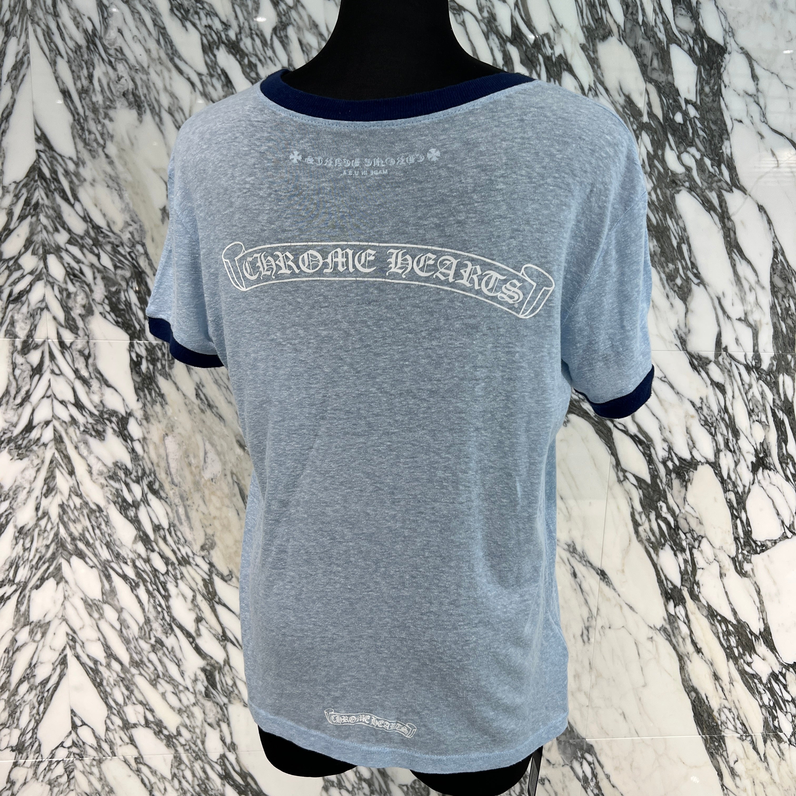 CHROME HEARTS Back Scroll Ringer Tee Size M クロムハーツ バックスクロール リンガー Tシャツ サイズM