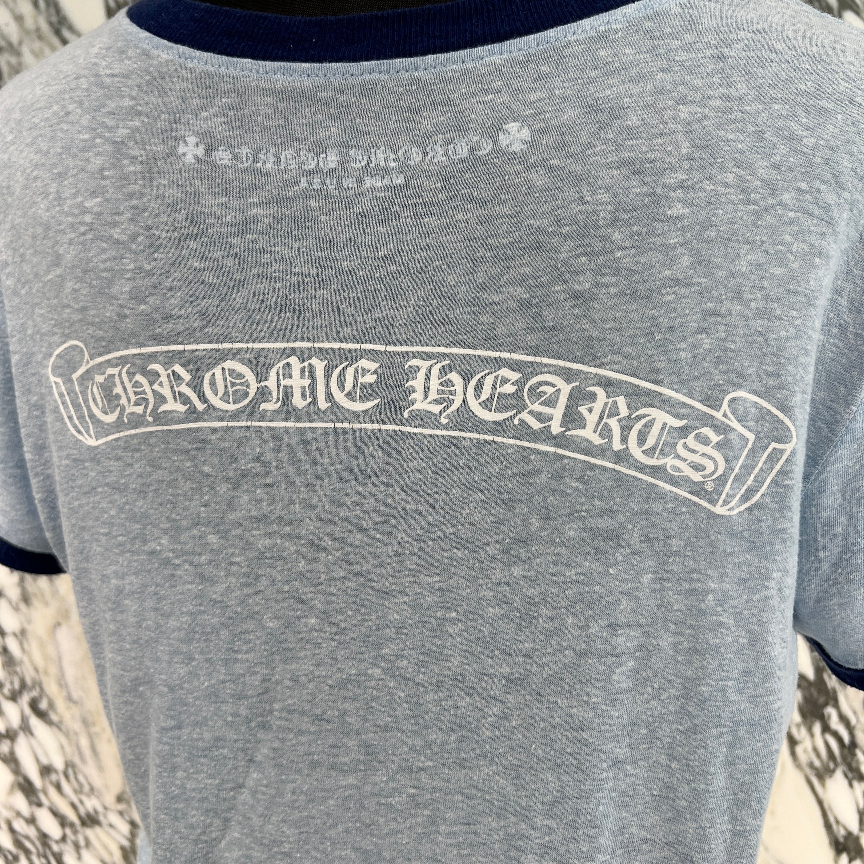 CHROME HEARTS Back Scroll Ringer Tee Size M クロムハーツ バックスクロール リンガー Tシャツ サイズM