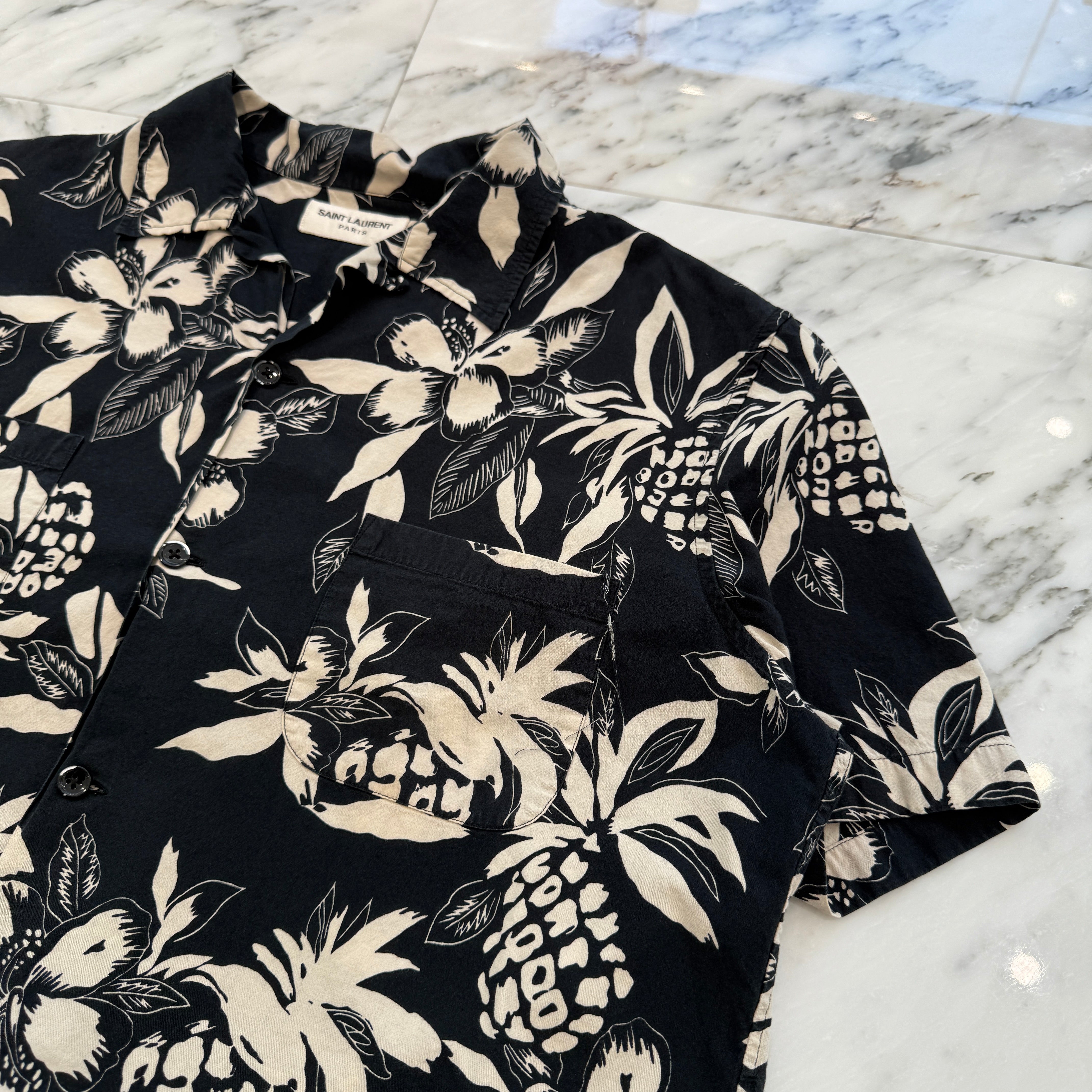 SAINT LAURENT PARIS 2016SS Classic Hawaiian Short Sleeve Shirt 415167 Y316P Size 38 サンローランパリ クラッシック ハワイアン ショートスリーブ シャツ サイズ38