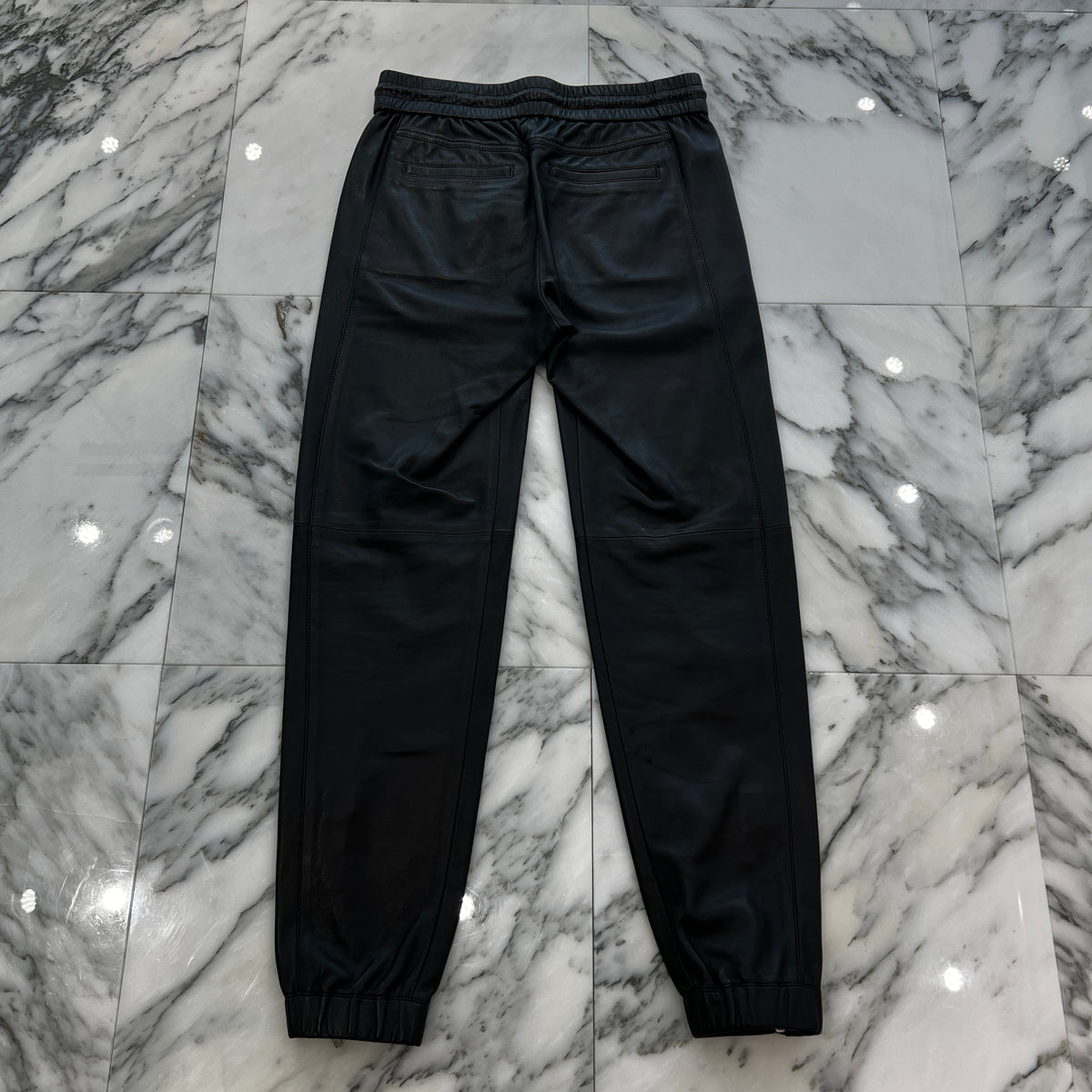 SAINT LAURENT PARIS 2021SS Lamb Leather Track Pants 664566 YC2MS Size ...