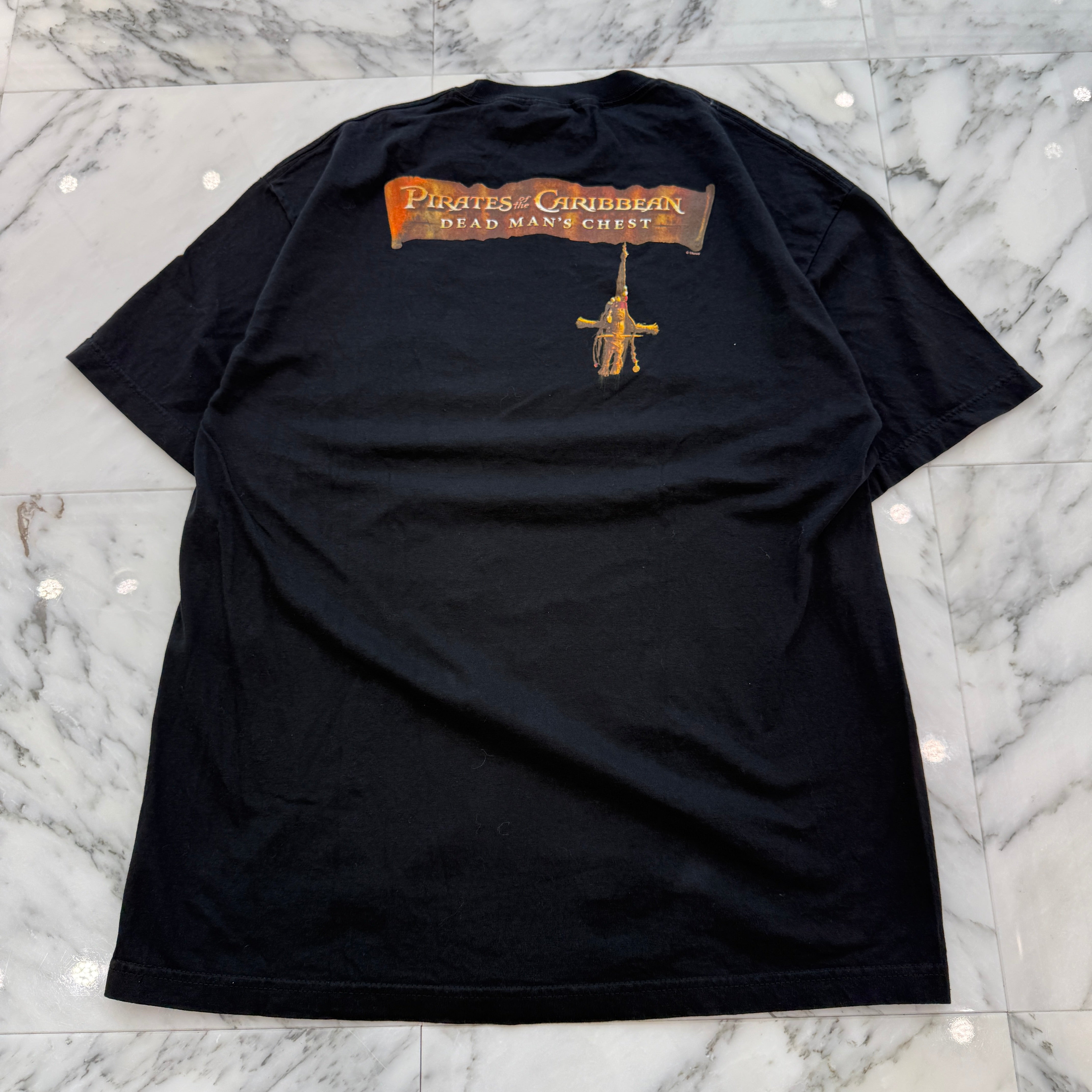 Vintage 00's Disney Pirates of the Caribbean "DEAD MAN'S CHEST" S/S Tee 00's ディズニー パイレーツ・オブ・カリビアン "デッドマンズ・チェスト" Tシャツ
