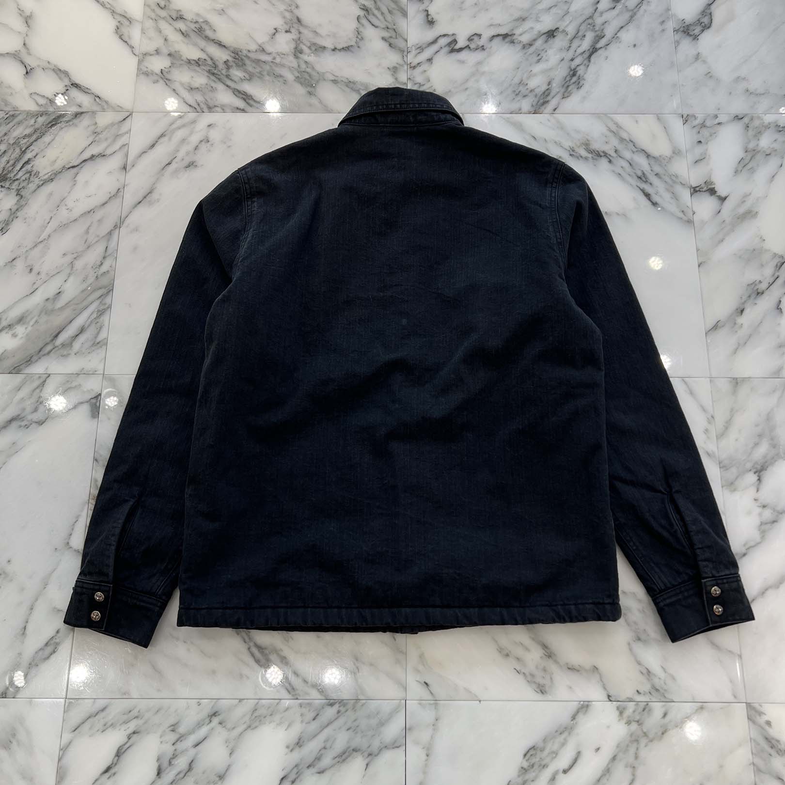 CHROME HEARTS Y NOT WORK DOG Herringbone Shirt Jacket Size M クロムハーツ ワイノット ワークドッグ ヘリンボーン シャツジャケット サイズM