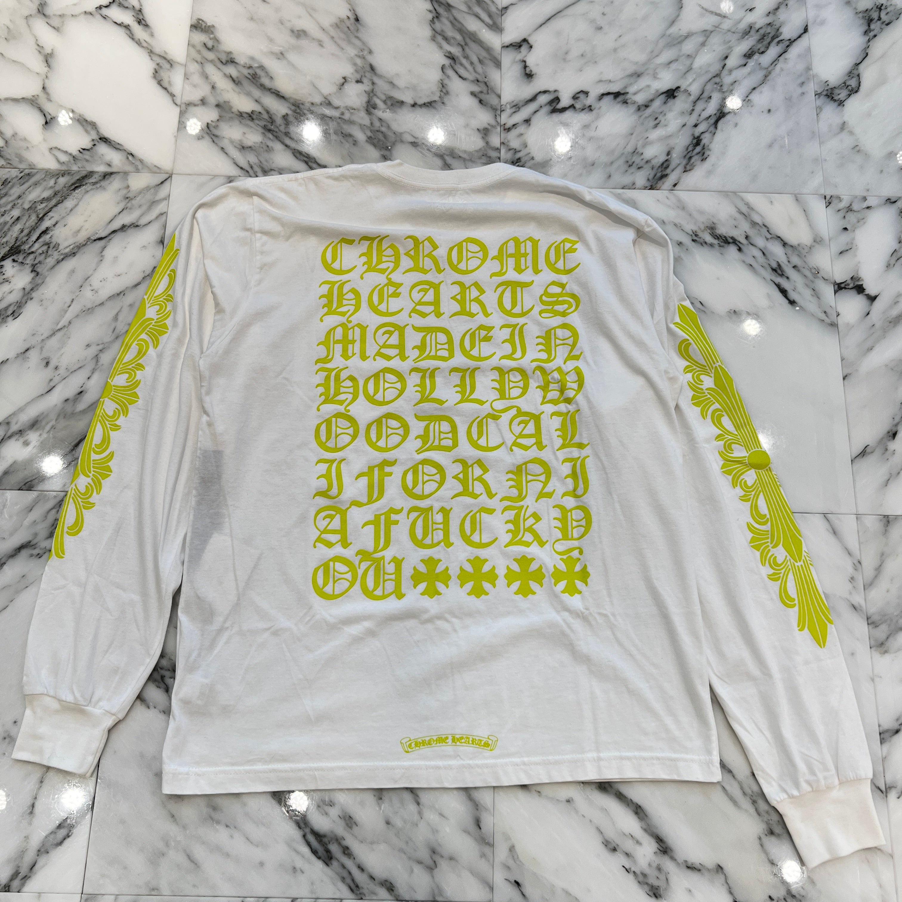 CHROME HEARTS Made In Hollywood Vertical Logo Long Sleeve CHROME HEARTS Made In Hollywood Vertical Logo Long Sleeve