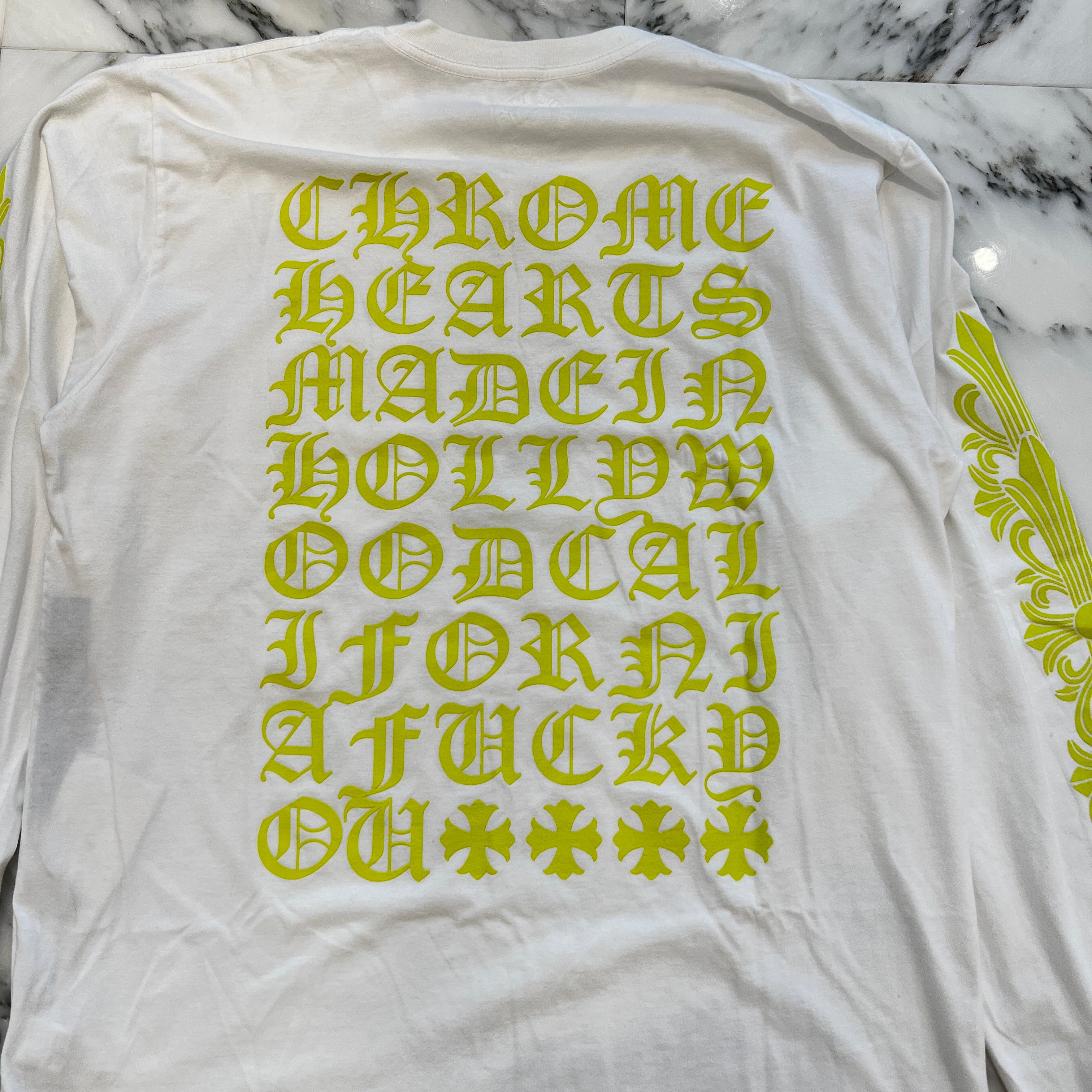 CHROME HEARTS Made In Hollywood Vertical Logo Long Sleeve Tee Size L クロムハーツ メイドインハリウッド ヴァーティカルロゴ ロングスリーブTシャツ サイズL