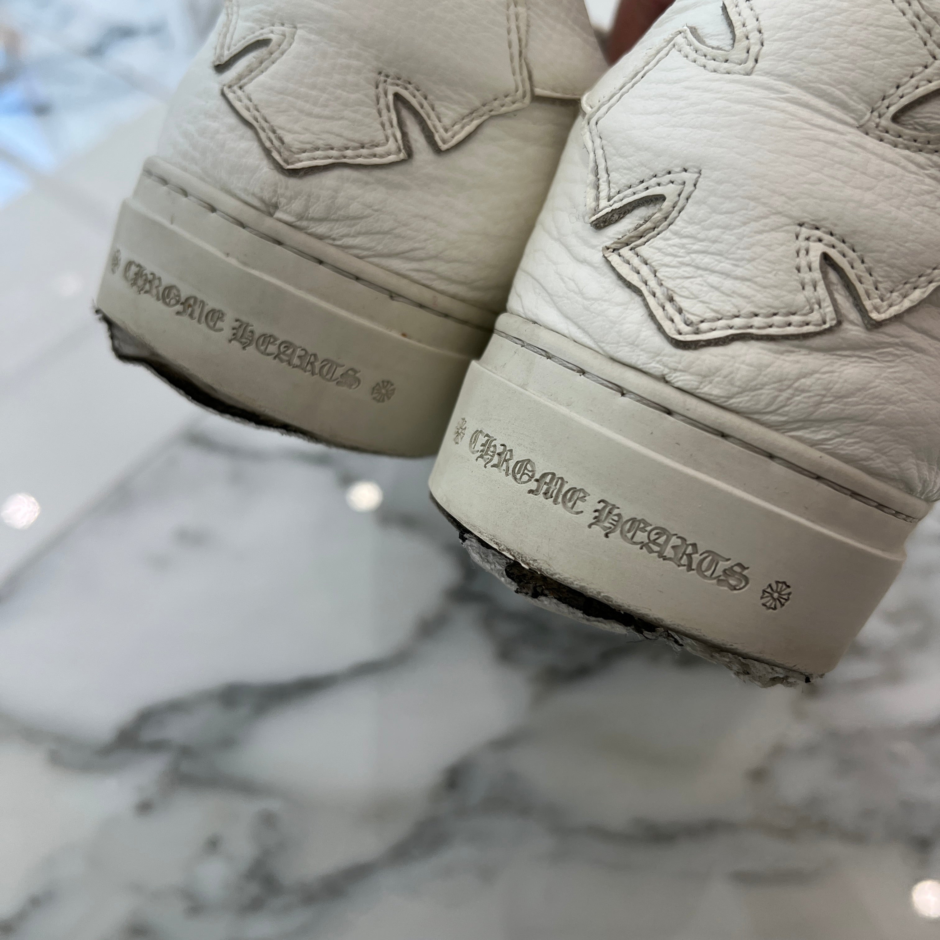 CHROME HEARTS CH Plus Leather Patch Dagger Slip On Size 43 クロムハーツ CHプラス レザーパッチ ダガー スリッポン サイズ43