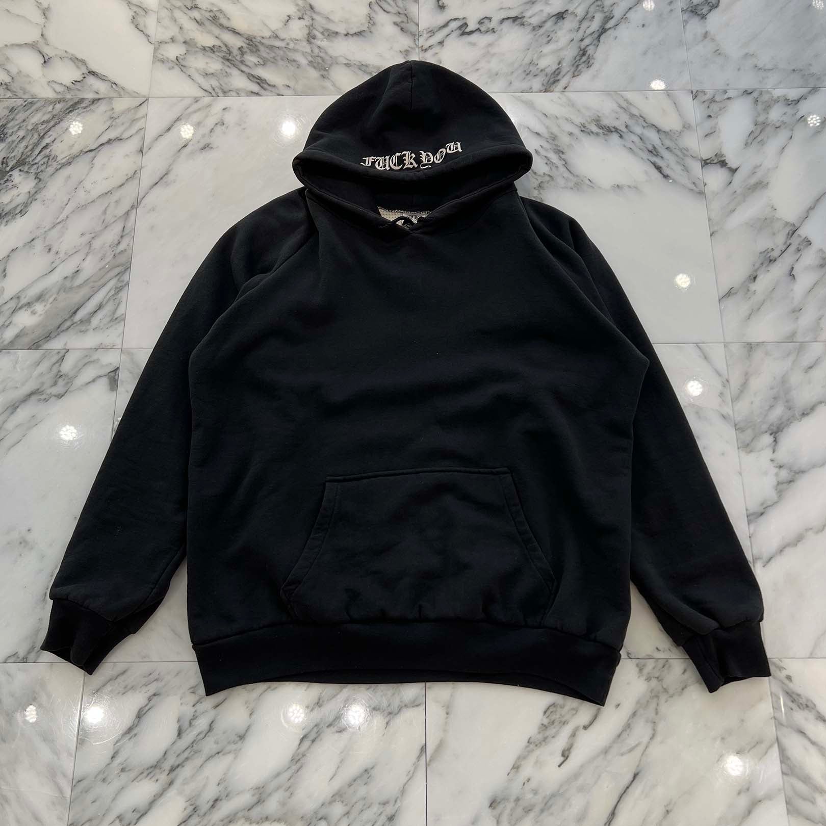 CHROME HEARTS OLD FUCK YOU Horseshoe Pullover Hoodie Size M クロムハーツ オールド ファックユー ホースシュー プルオーバーフーディ サイズM