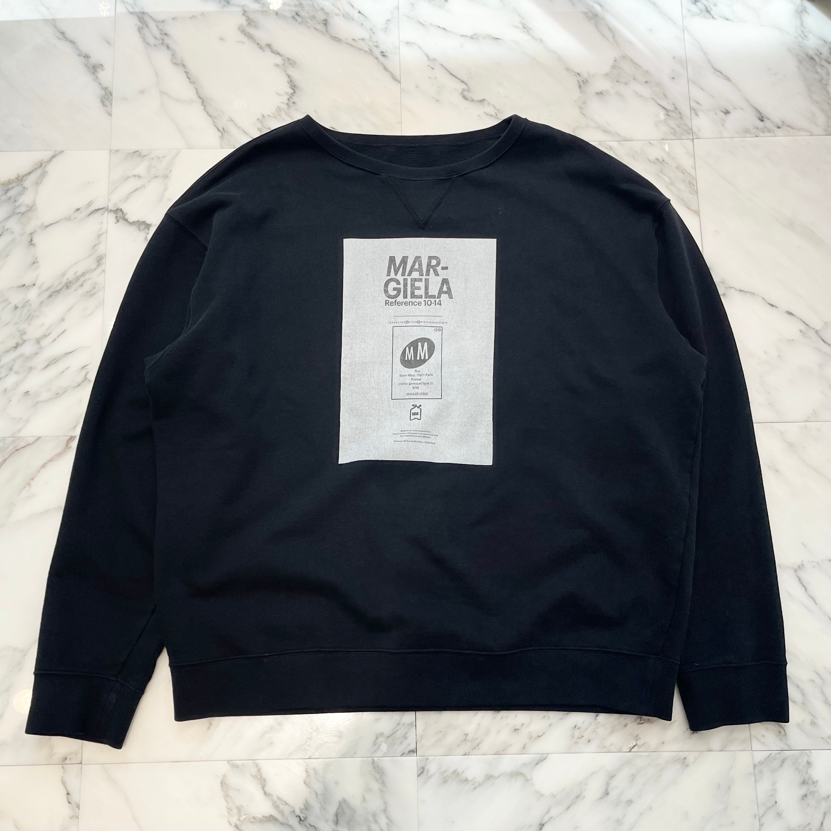 Maison Margiela 2019AW "Reference 10-14" Oversized Sweat Shirt S50GU0101 S25405 Size 48 メゾンマルジェラ "リファレンス 10-14" オーバーサイズ スウェットシャツ サイズ48