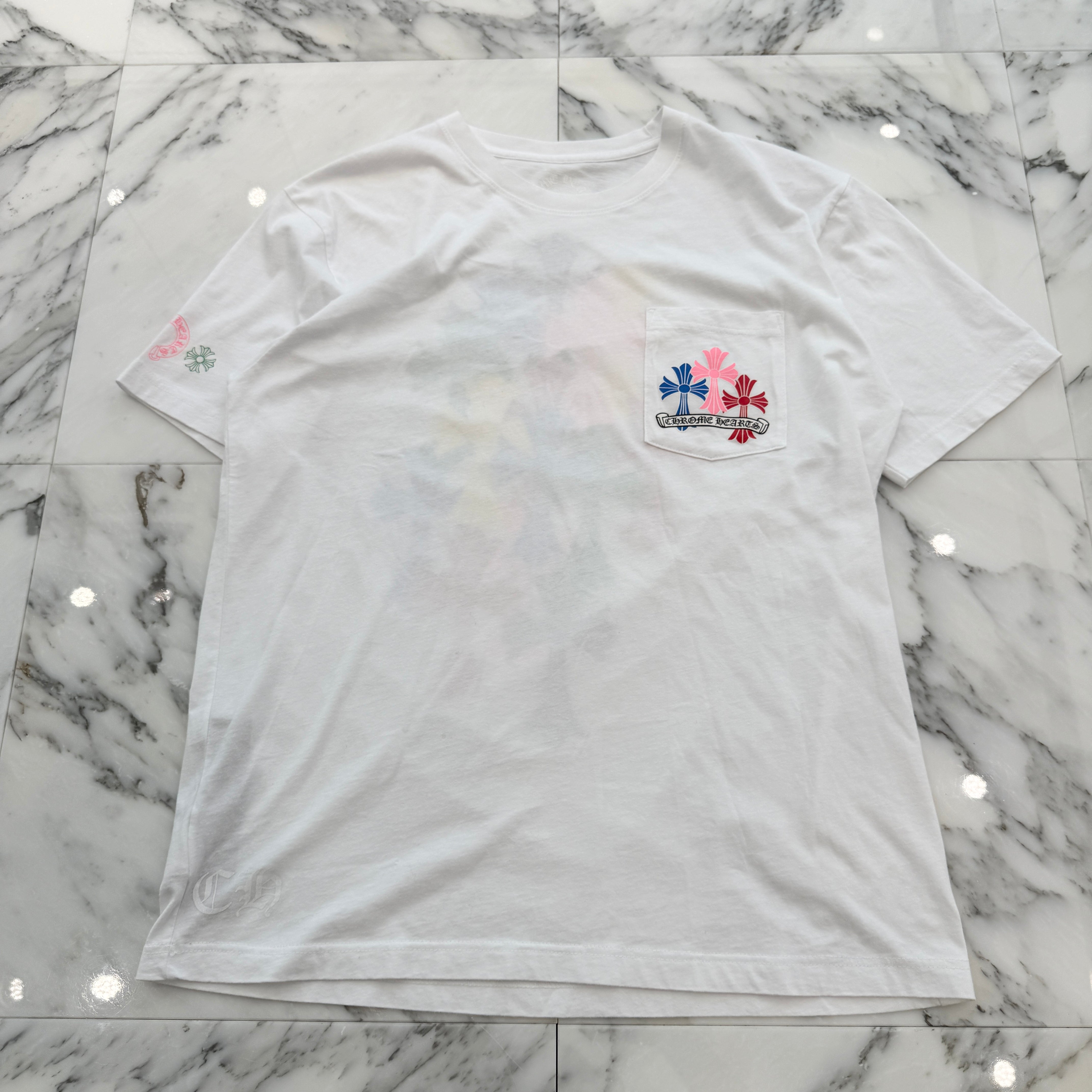 CHROME HEARTS 2021SS MLTCOL CEM CRS Tee Size L クロムハーツ マルチカラー セメタリークロス Tシャツ サイズL