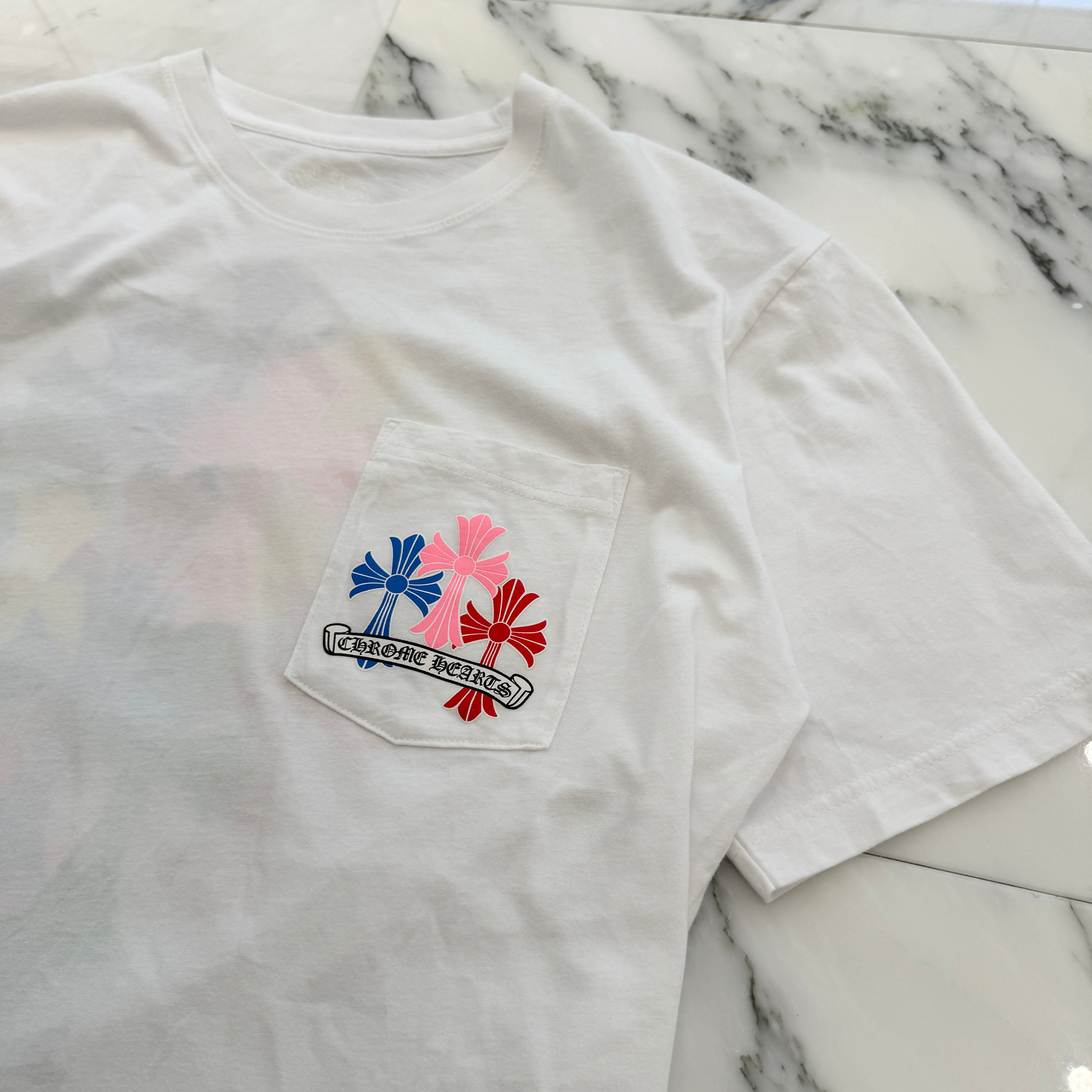 CHROME HEARTS 2021SS MLTCOL CEM CRS Tee Size L クロムハーツ マルチカラー セメタリークロス Tシャツ サイズL