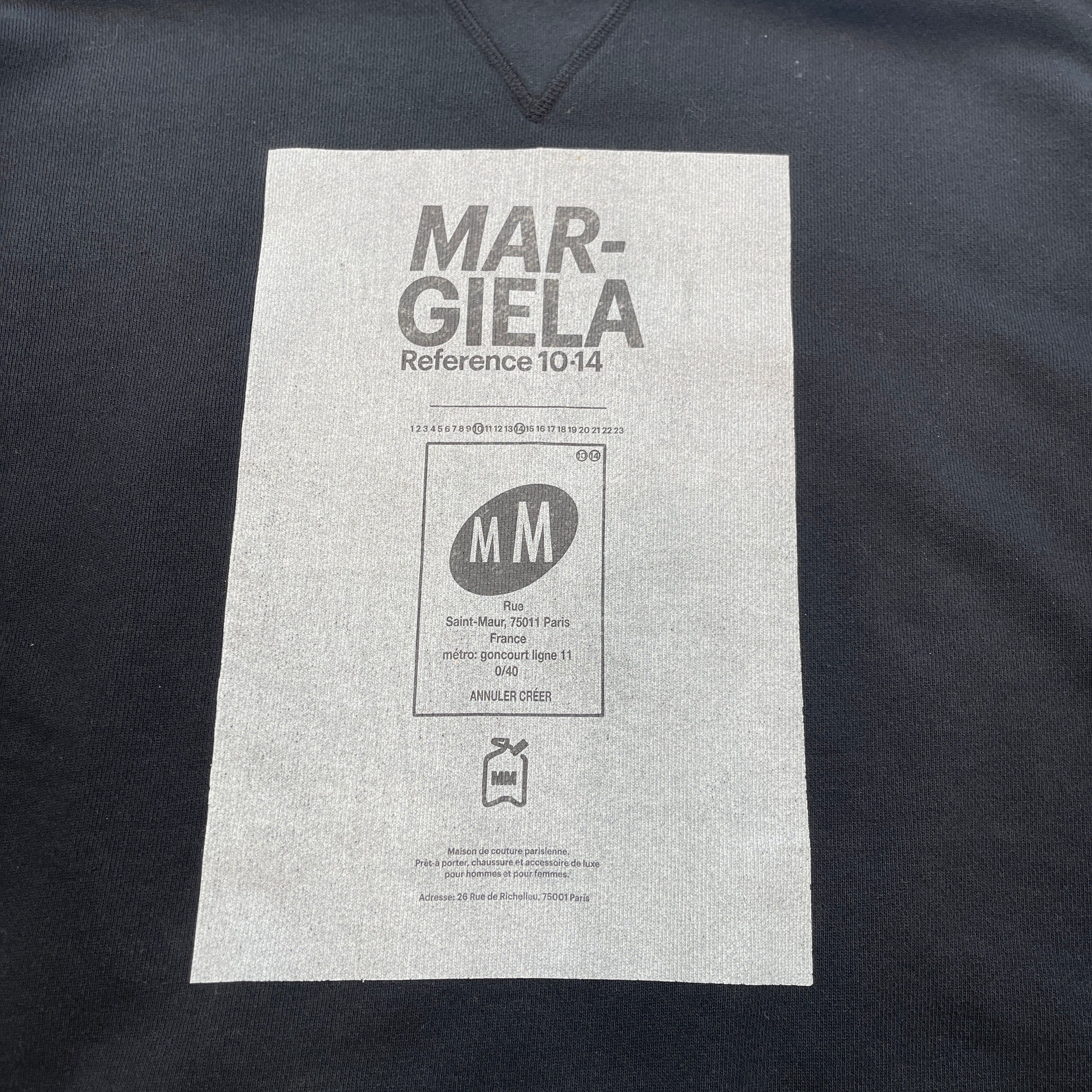 Maison Margiela 2019AW "Reference 10-14" Oversized Sweat Shirt S50GU0101 S25405 Size 48 メゾンマルジェラ "リファレンス 10-14" オーバーサイズ スウェットシャツ サイズ48