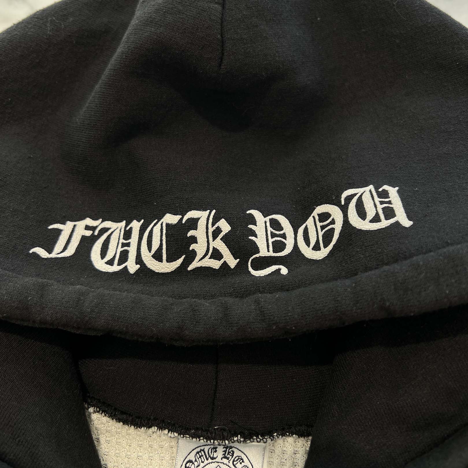 CHROME HEARTS OLD FUCK YOU Horseshoe Pullover Hoodie Size M クロム