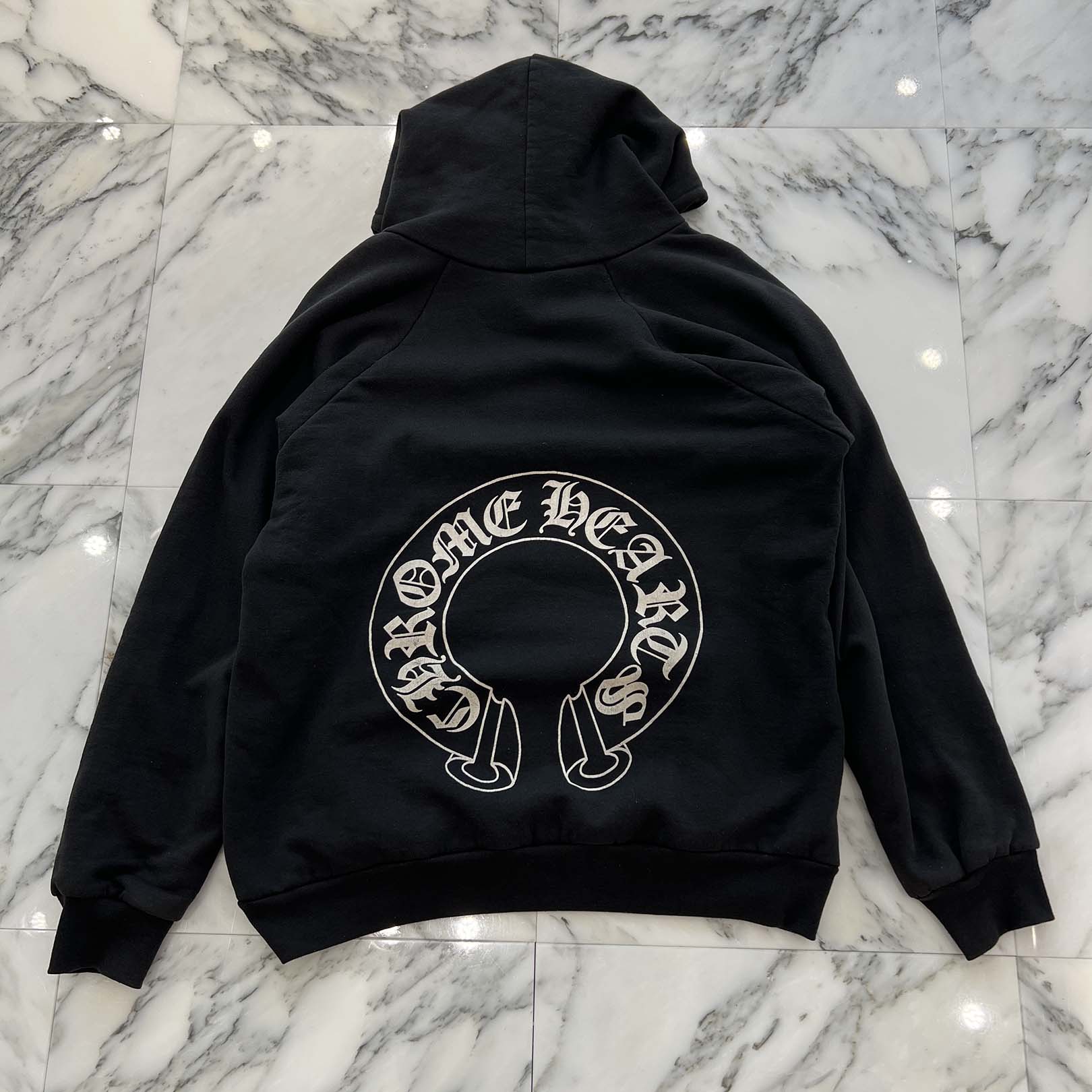 CHROME HEARTS OLD FUCK YOU Horseshoe Pullover Hoodie Size M クロム