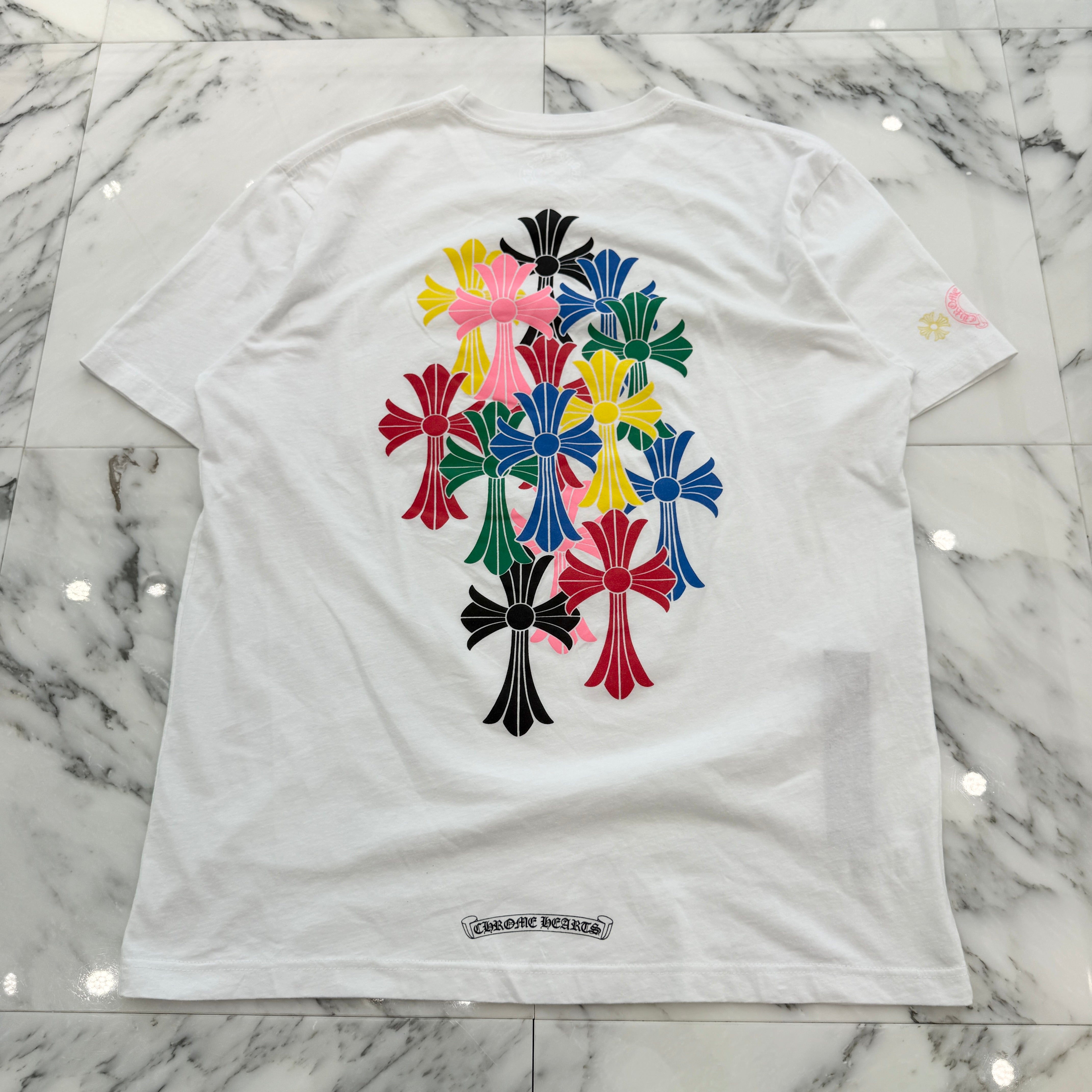 CHROME HEARTS 2021SS MLTCOL CEM CRS Tee Size L クロムハーツ マルチカラー セメタリークロス Tシャツ サイズL