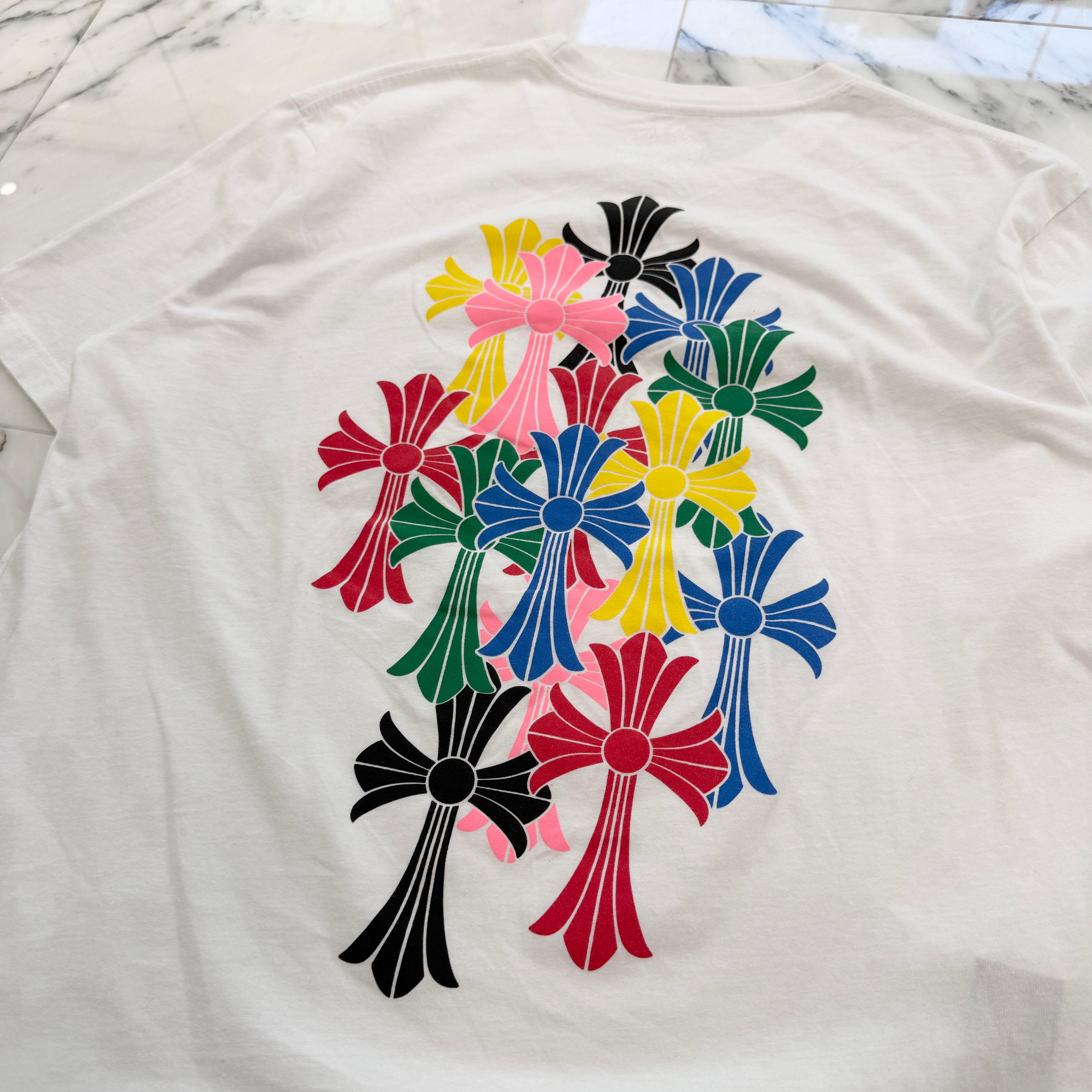 CHROME HEARTS 2021SS MLTCOL CEM CRS Tee Size L クロムハーツ マルチカラー セメタリークロス Tシャツ サイズL