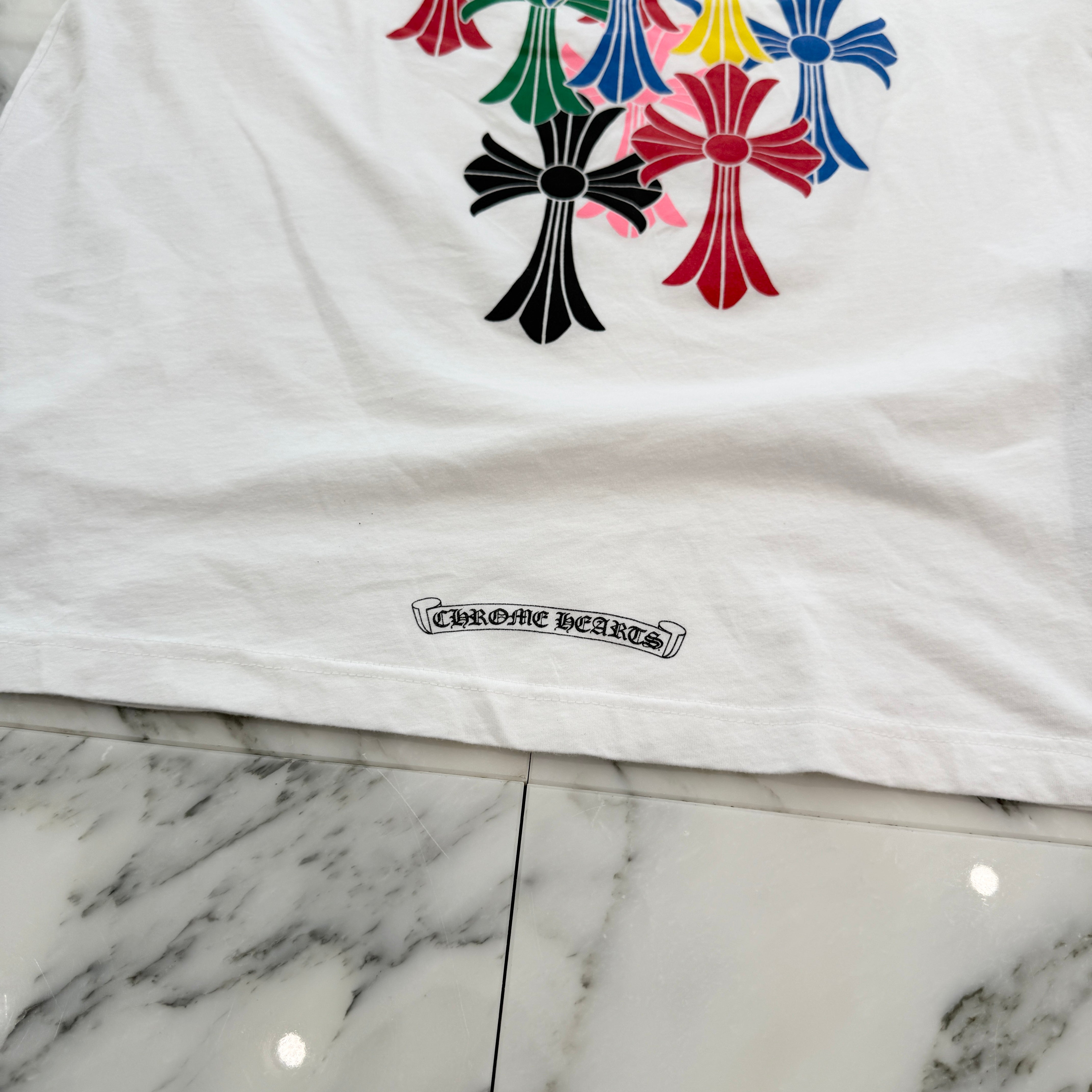 CHROME HEARTS 2021SS MLTCOL CEM CRS Tee Size L クロムハーツ マルチカラー セメタリークロス Tシャツ サイズL