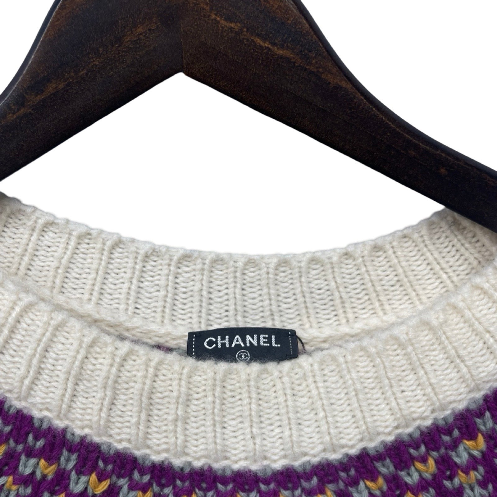 CHANEL 2021SS Nordic Wool Sweater P59806K07806 Size 44