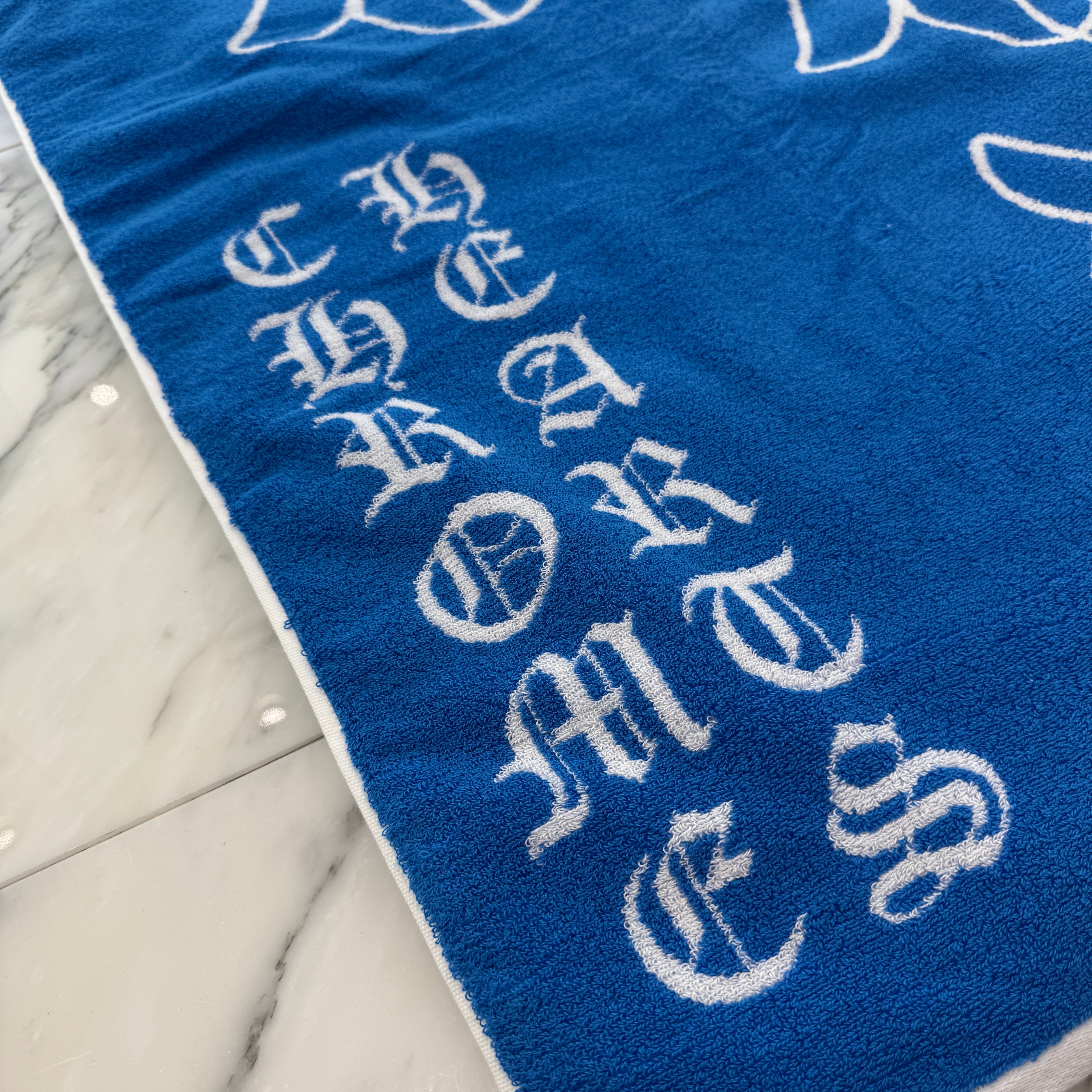 CHROME HEARTS Cemetery Cross Jacquard Beach Towel クロムハーツ セメタリークロス ジャカード ビーチタオル