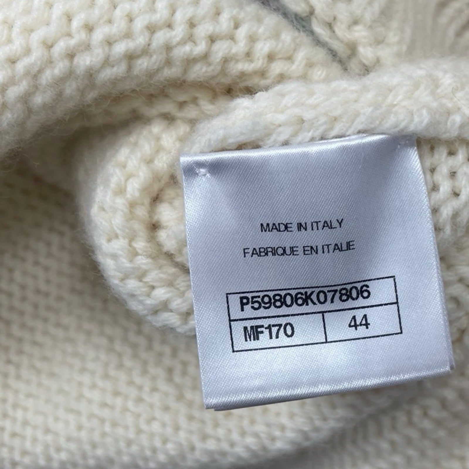 CHANEL 2021SS Nordic Wool Sweater P59806K07806 Size 44