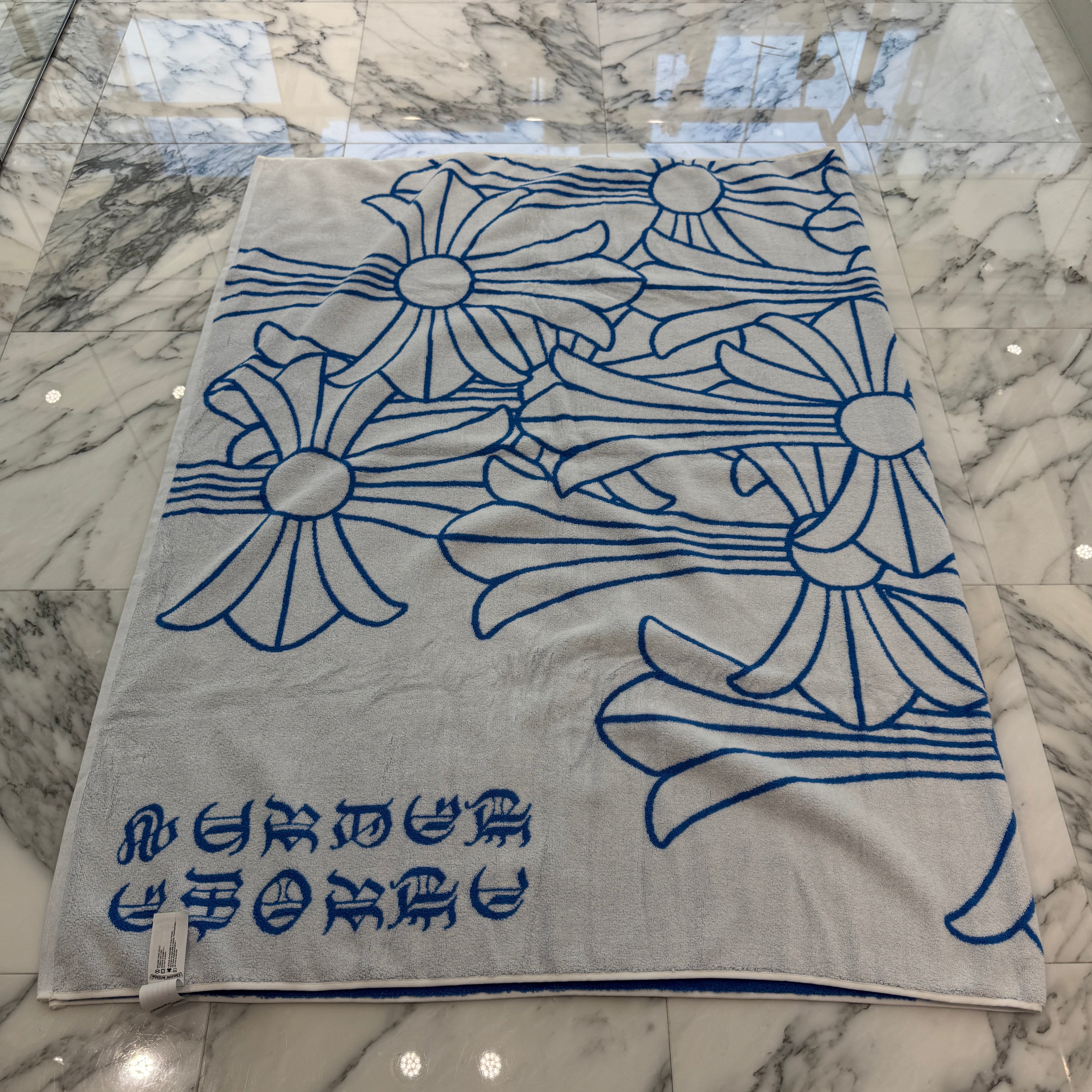 CHROME HEARTS Cemetery Cross Jacquard Beach Towel クロムハーツ セメタリークロス ジャカード ビーチタオル