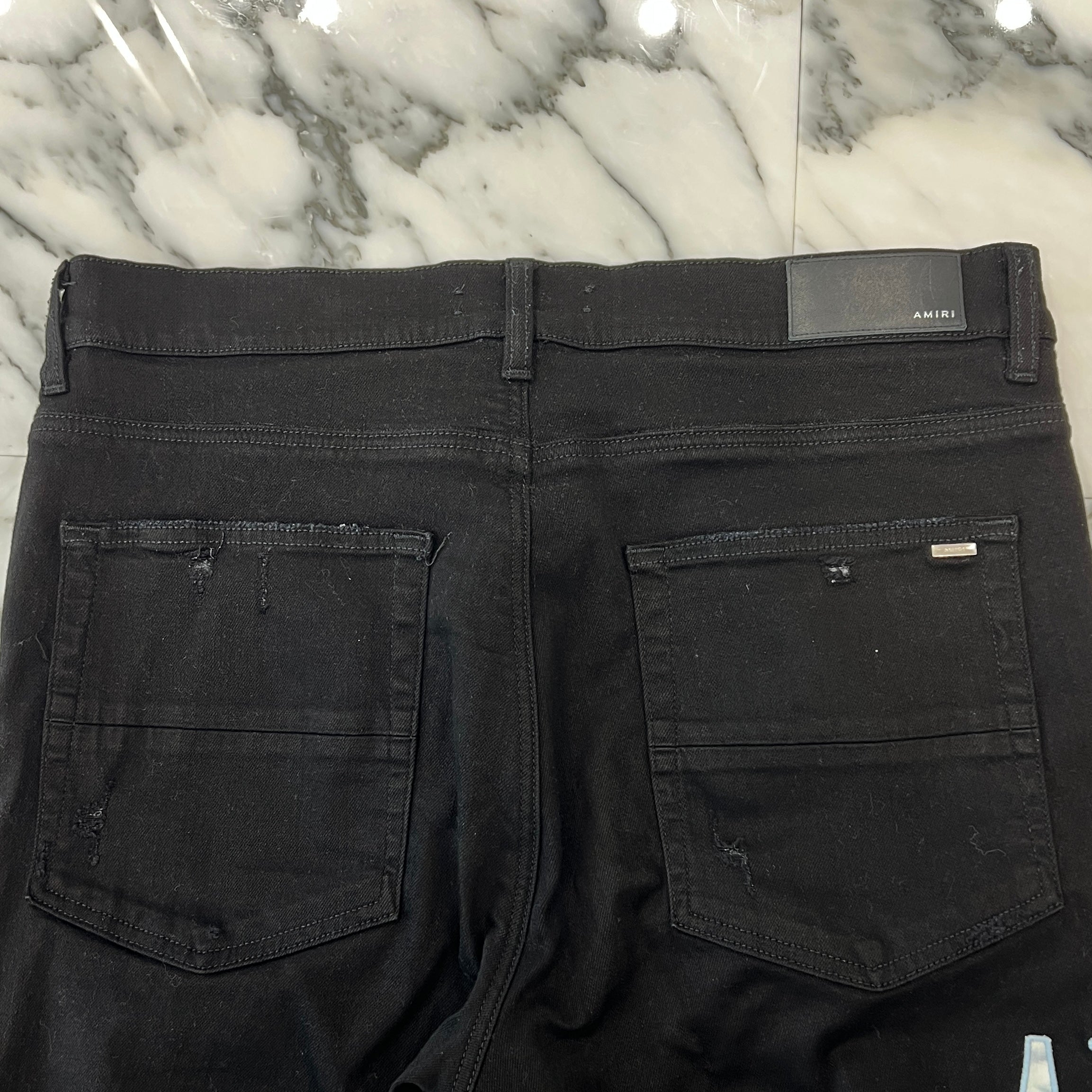 AMIRI 2023SS Tie Dye Logo Patch Damage Skinny Jeans Size 36 アミリ タイダイ ロゴパッチ ダメージ加工 スキニージーンズ サイズ36