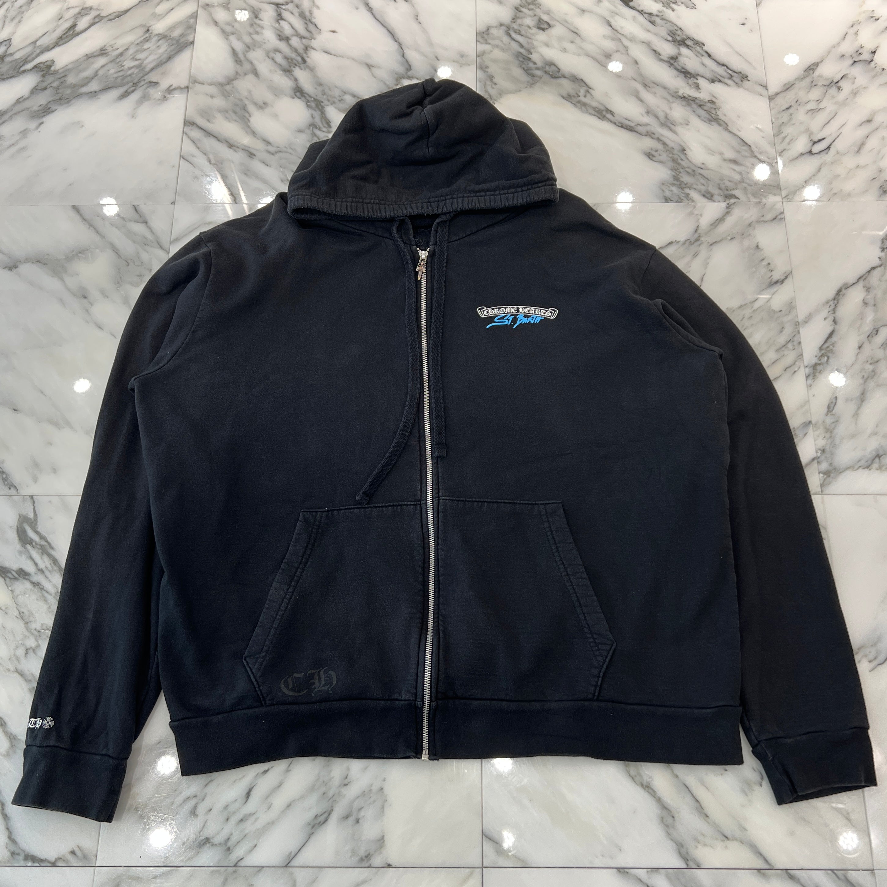 希少◆送料込【Chrome Hearts】St. Barth 限定 zip up hoodie Chrome Hearts St. Barth Exclusive Black Zip Hoodie Small | eBay