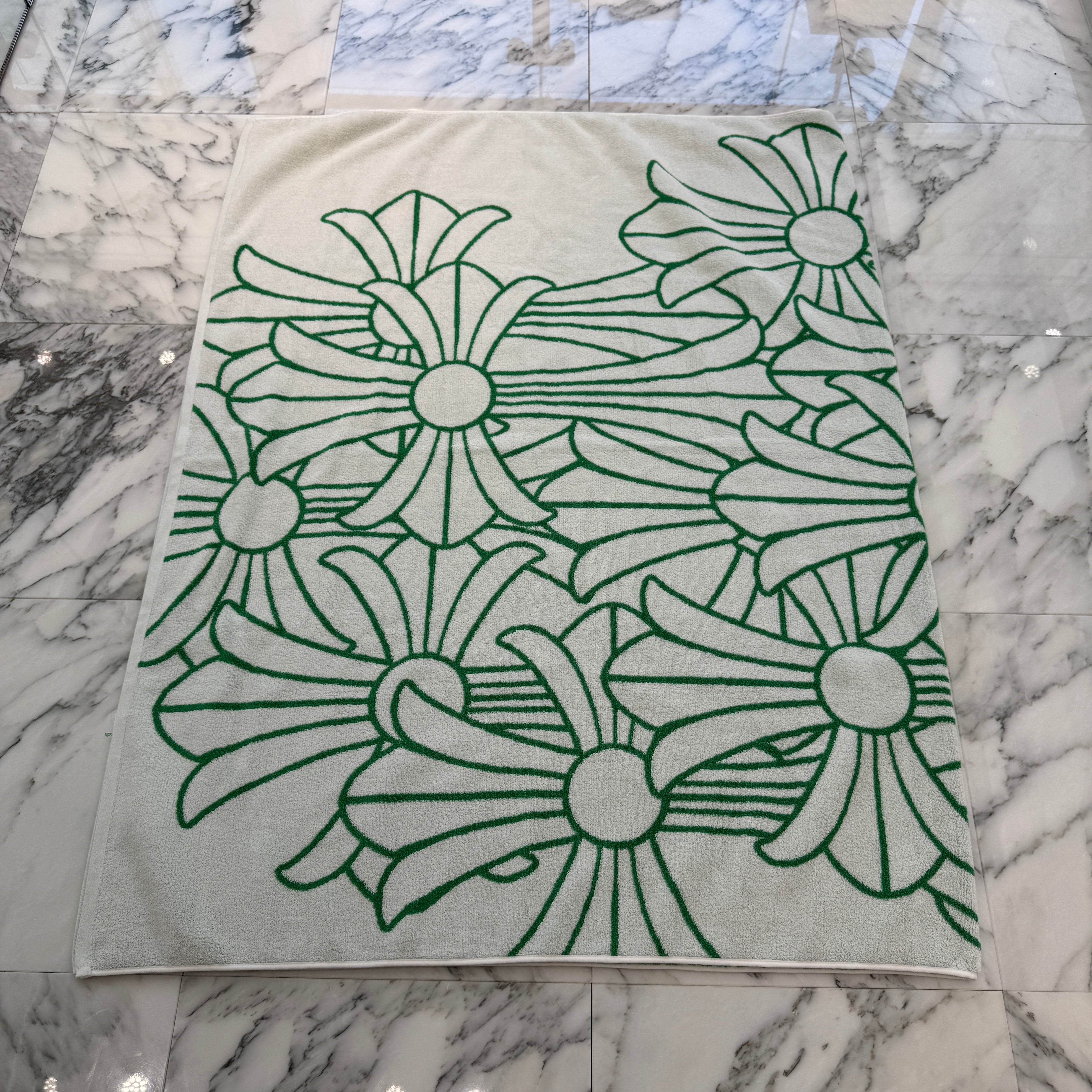 CHROME HEARTS Cemetery Cross Jacquard Beach Towel クロムハーツ セメタリークロス ジャカード ビーチタオル