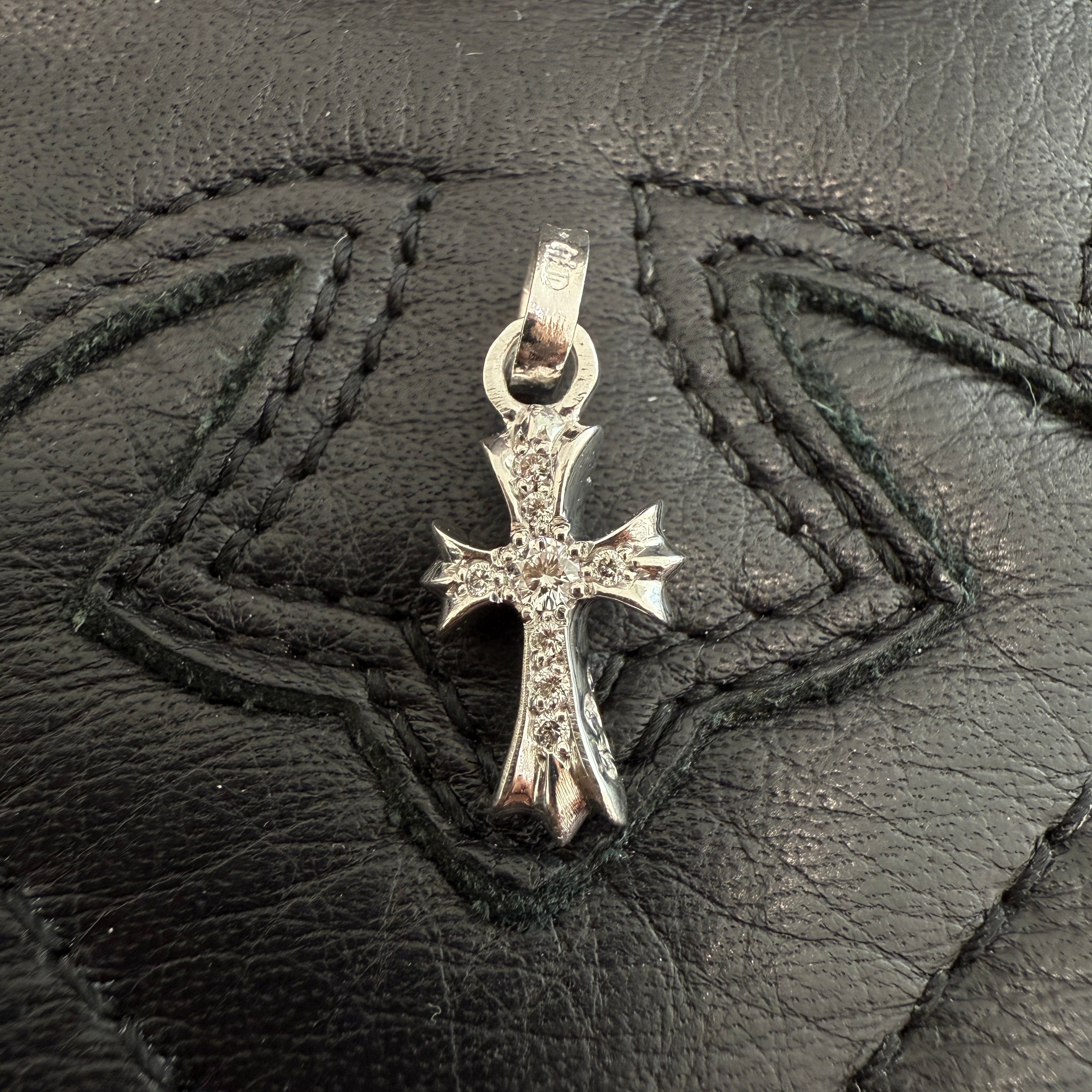 CHROME HEARTS 18K WG Baby Fat Charm Pave Diamond クロムハーツ 18K ホワイトゴールド ベビーファット チャーム パヴェダイヤ