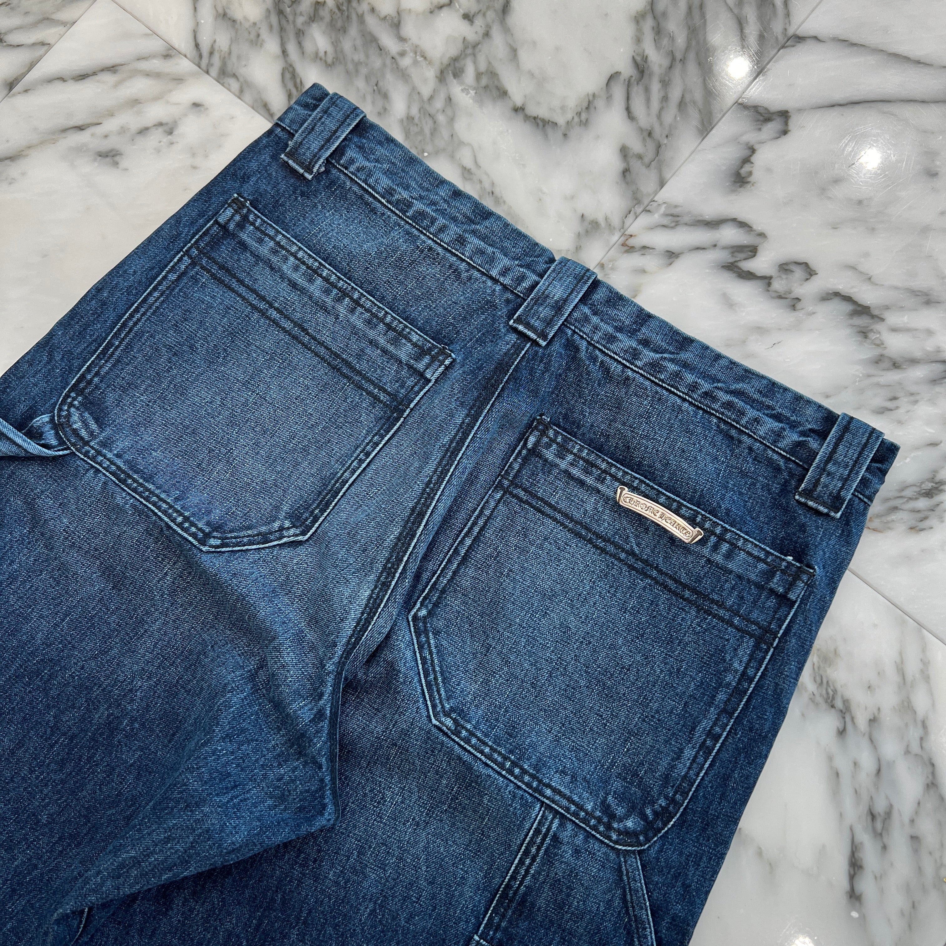 CHROME HEARTS Cross Ball Button Denim Pants Size 34 クロムハーツ クロスボールボタン デニムパンツ サイズ34