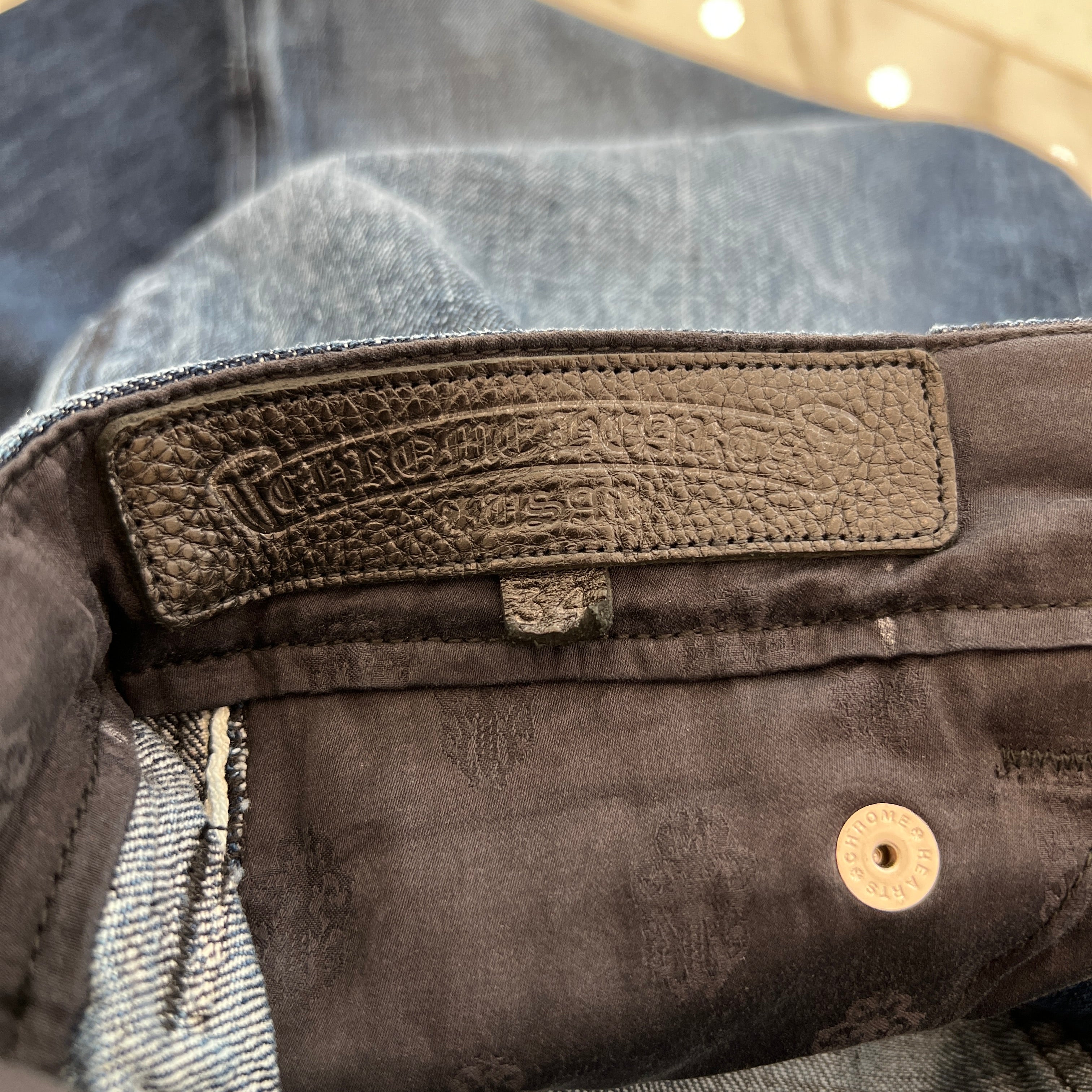 CHROME HEARTS Cross Ball Button Denim Pants Size 34 クロムハーツ クロスボールボタン デニムパンツ サイズ34