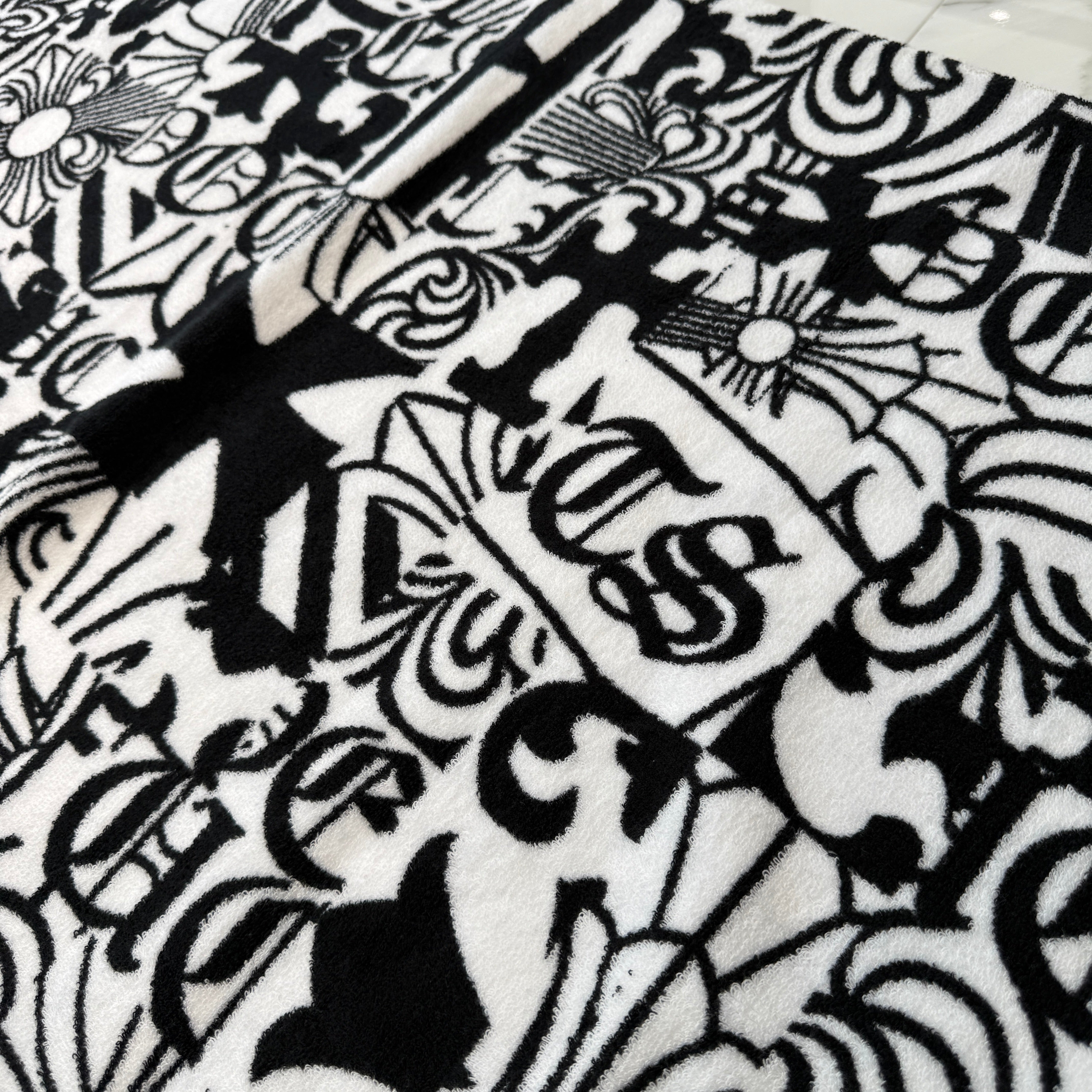 CHROME HEARTS Multi Logo Jacquard Beach Towel クロムハーツ マルチロゴ ジャカード ビーチタオル