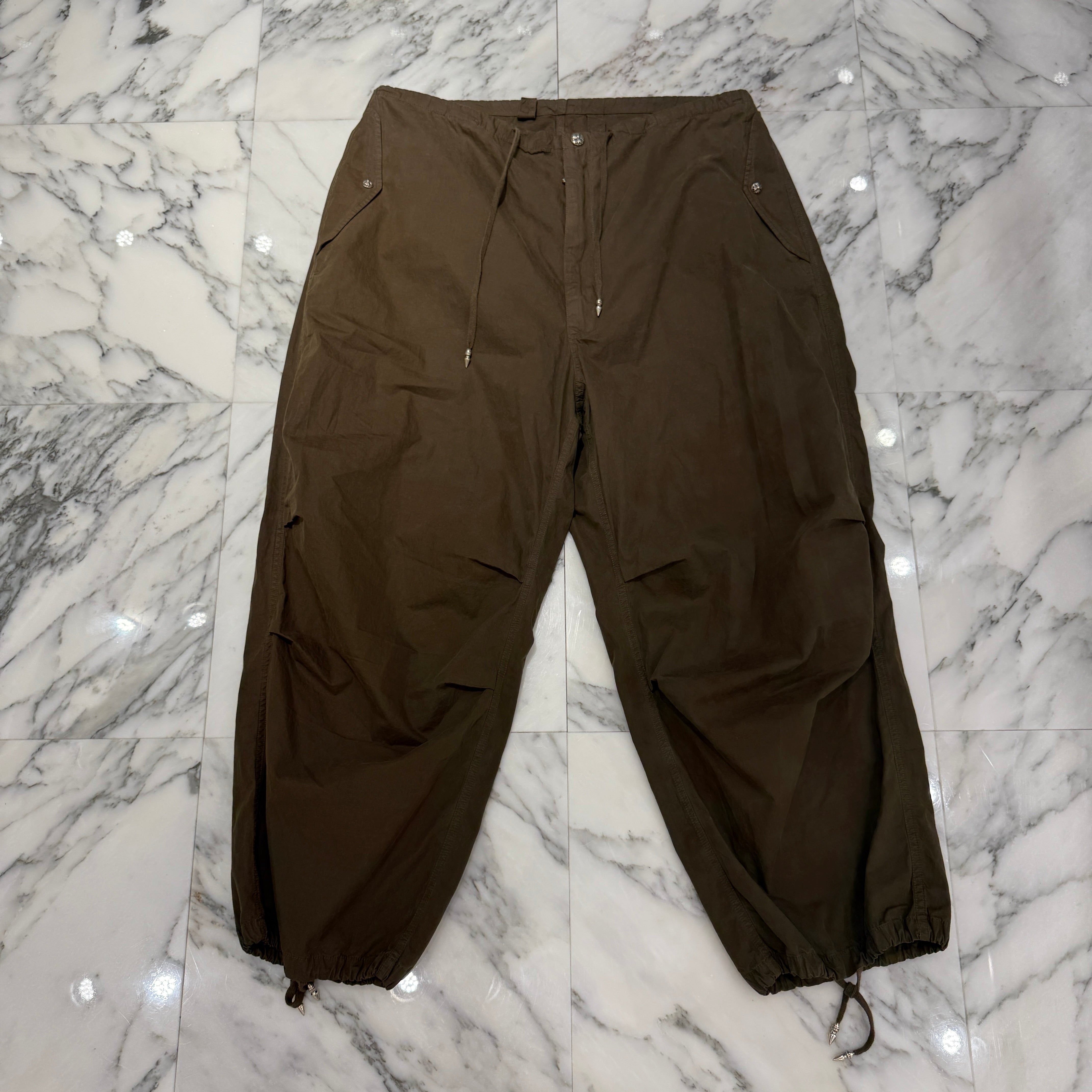 CHROME HEARTS Cross Ball Button Cotton Parachute Pants Size ONE SIZE(66-100) クロムハーツ クロスボールボタン コットンパラシュートパンツ サイズONE SIZE(66-100)
