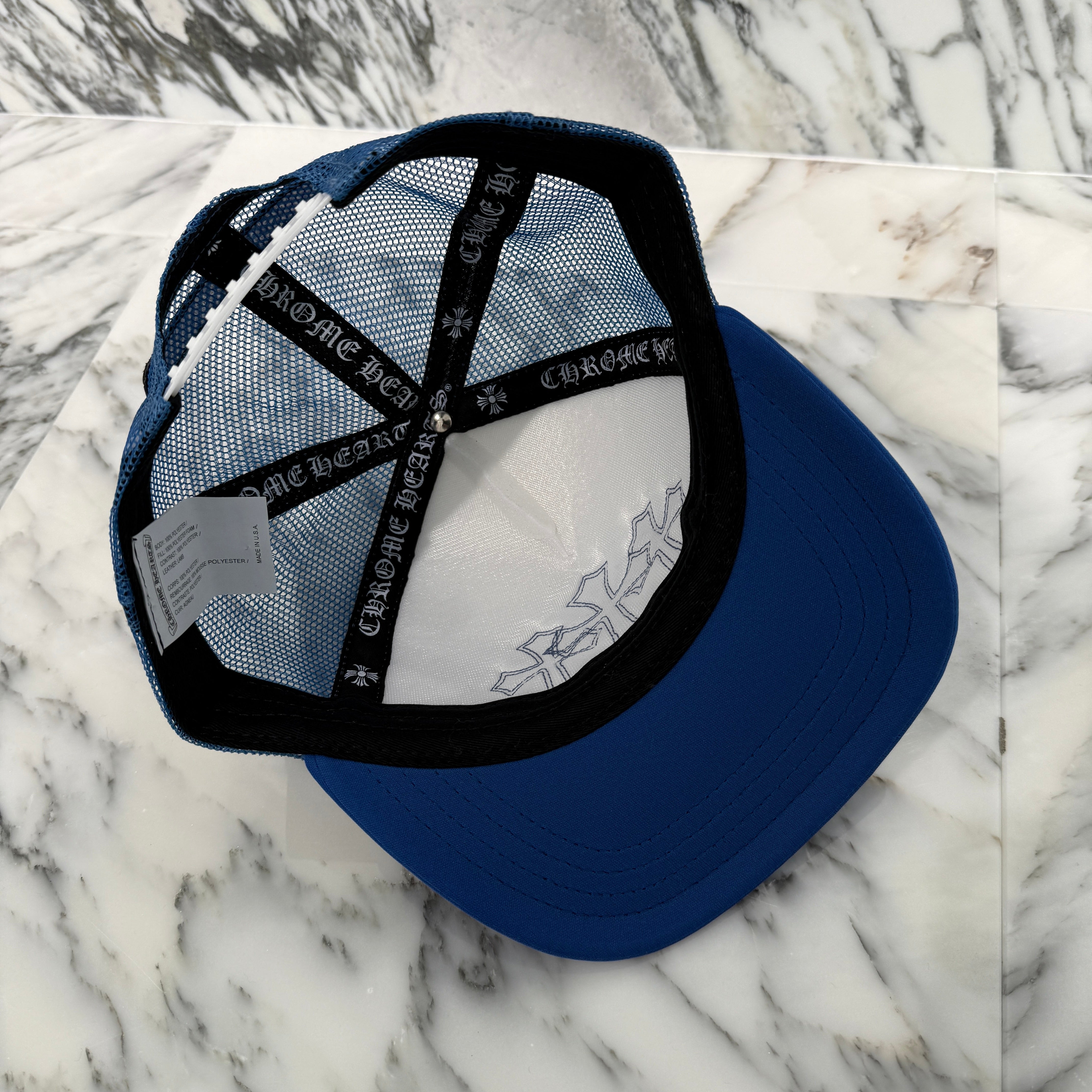 CHROME HEARTS Triple Cross Patch Trucker Cap Size ONE SIZE（53-60