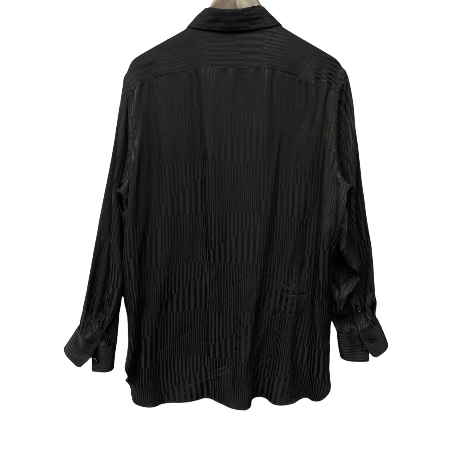 SAINT LAURENT PARIS 2019AW Silk Stripes Shirt 653860 Y1D89 Size 37
