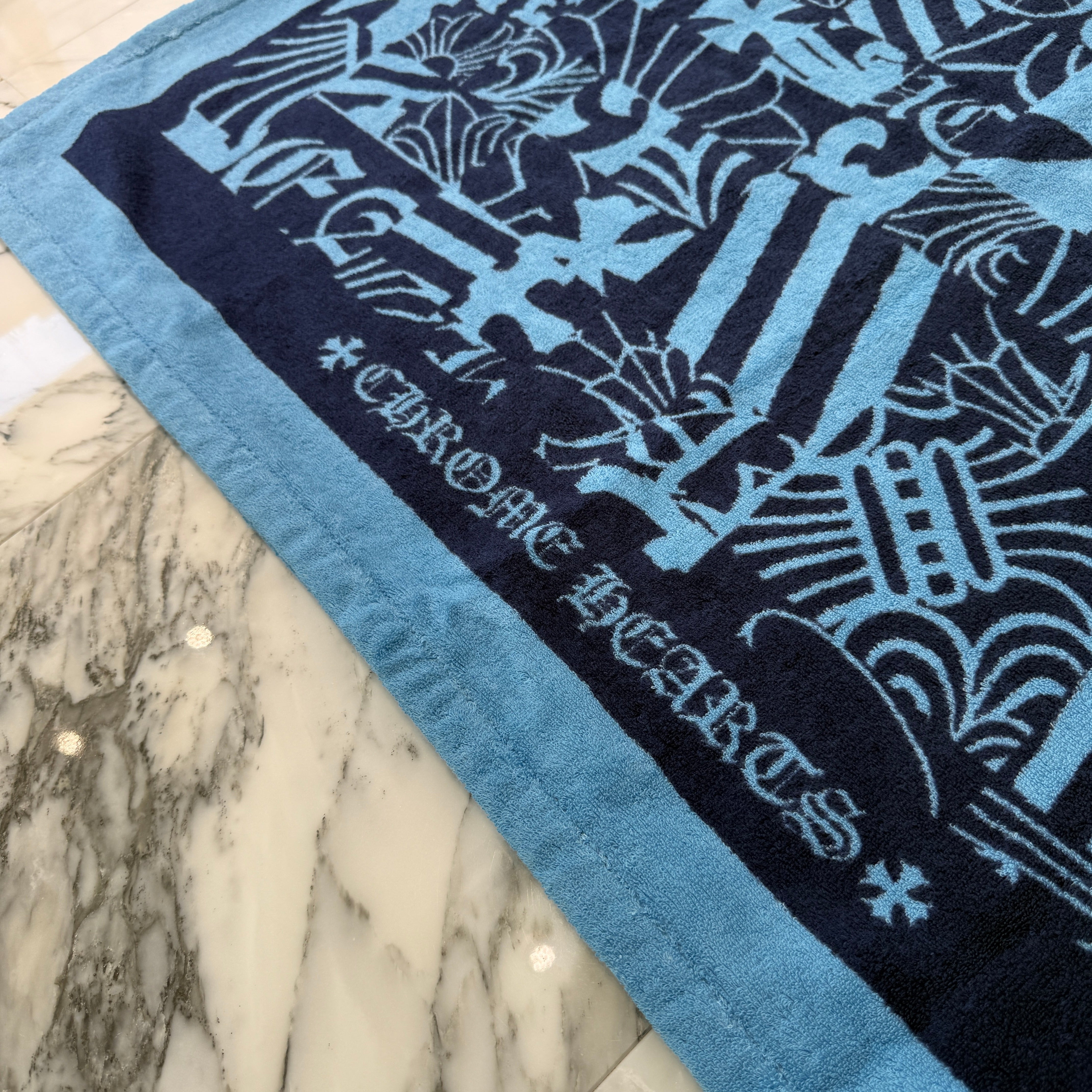 CHROME HEARTS Multi Logo Jacquard Beach Towel クロムハーツ マルチロゴ ジャカード ビーチタオル
