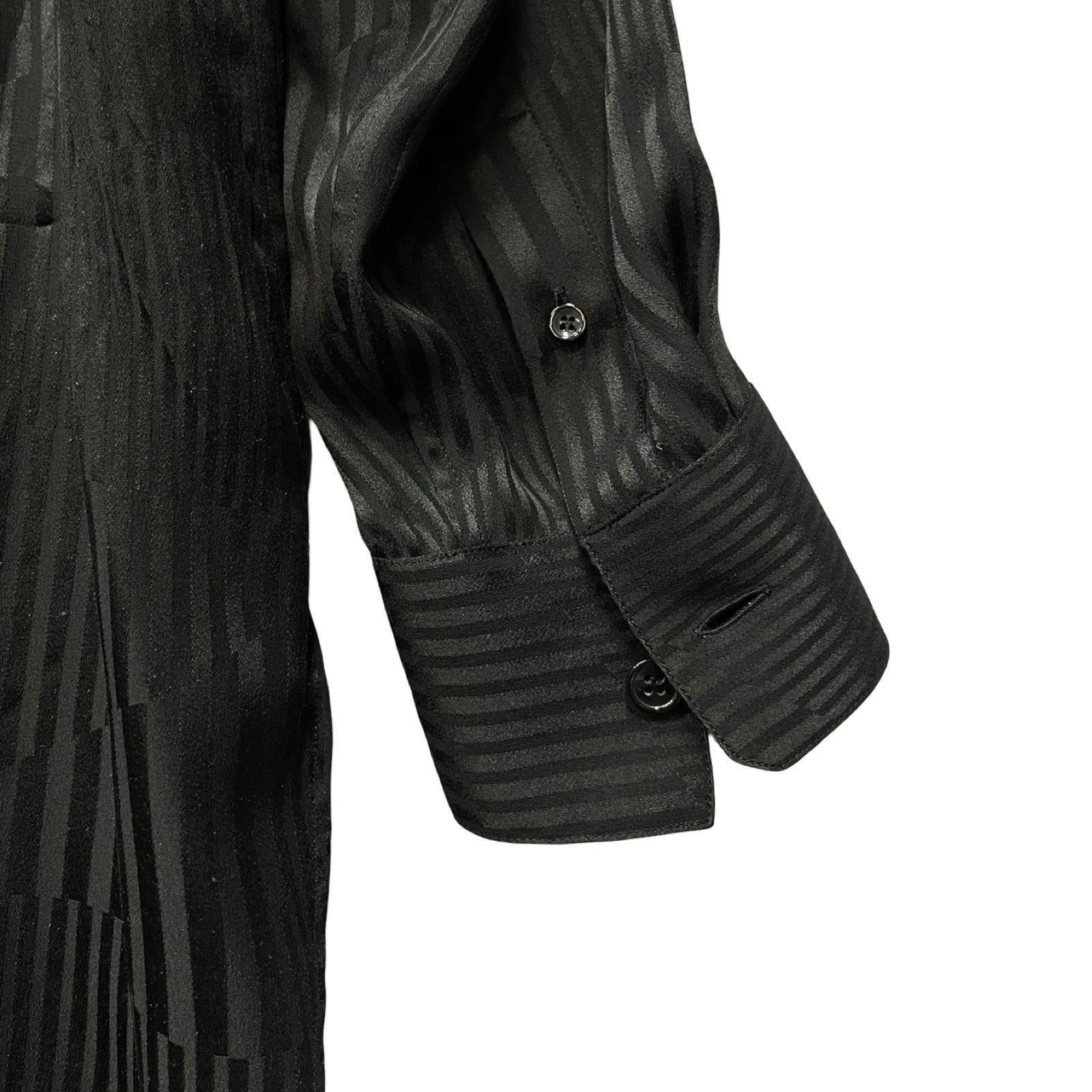 SAINT LAURENT PARIS 2019AW Silk Stripes Shirt 653860 Y1D89 Size 37