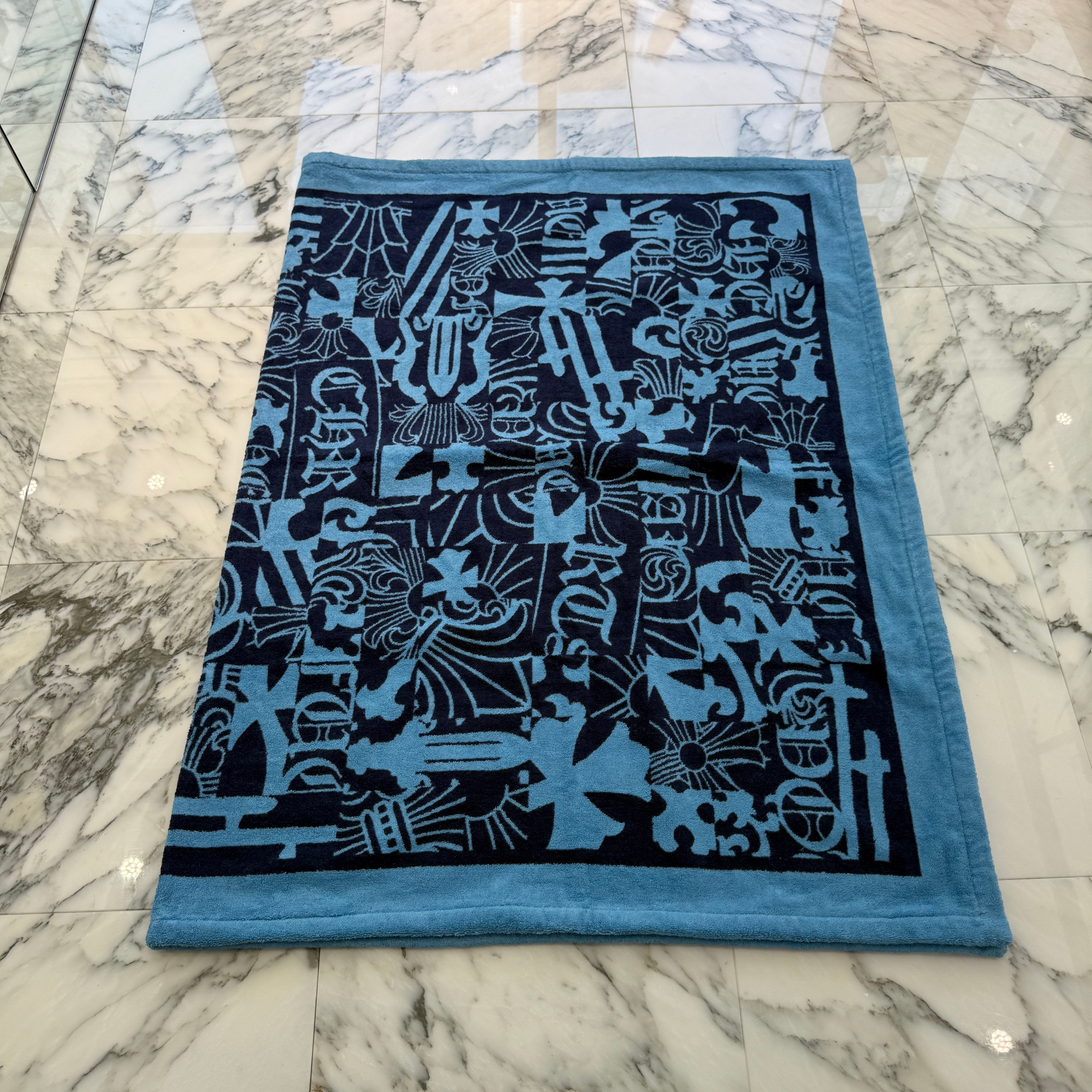 CHROME HEARTS Multi Logo Jacquard Beach Towel クロムハーツ マルチロゴ ジャカード ビーチタオル