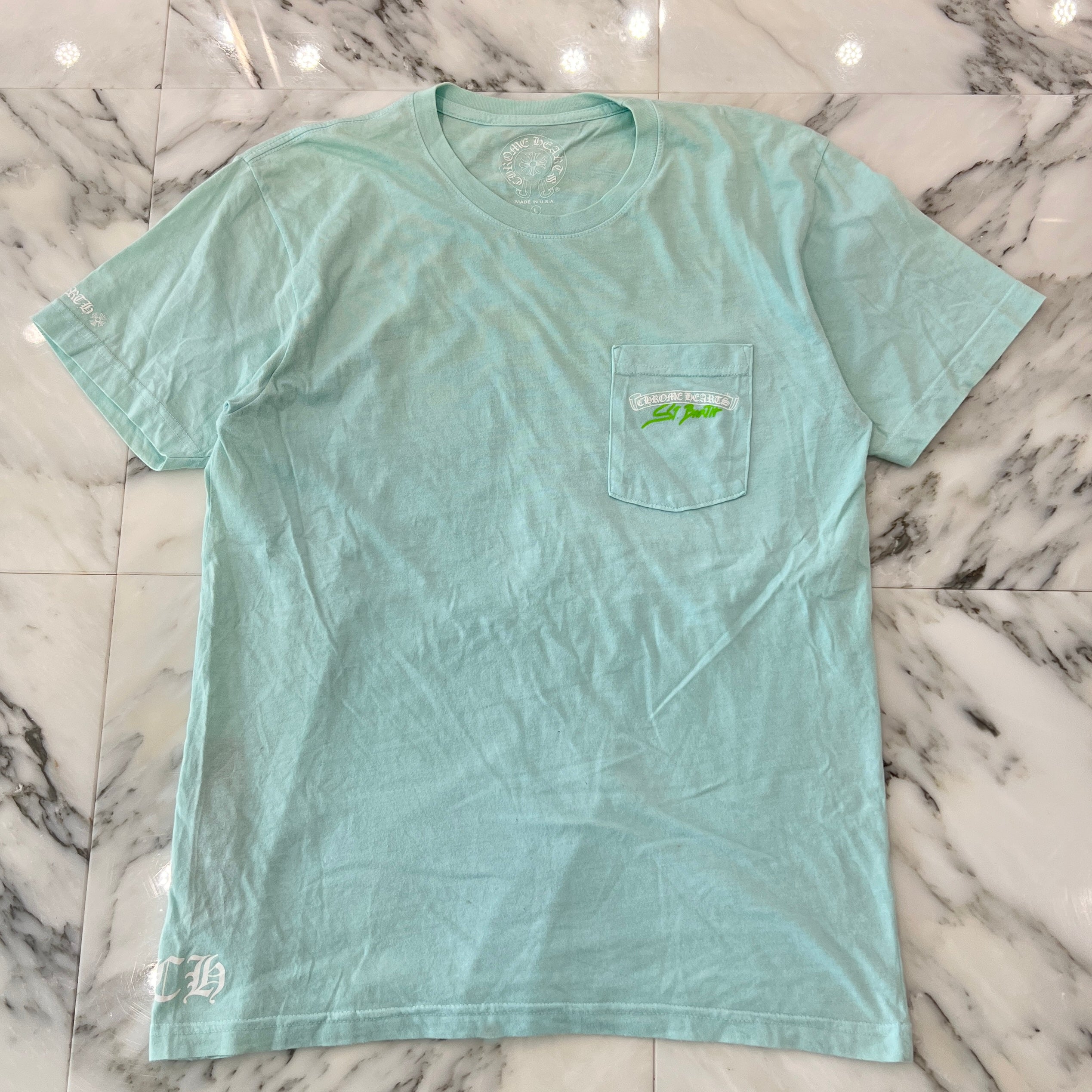 CHROME HEARTS St. Barth Limited Scroll Label Logo Short Sleeve Tee Size L クロムハーツ セントバース限定 スクロールラベルロゴ 半袖 Tシャツ サイズL