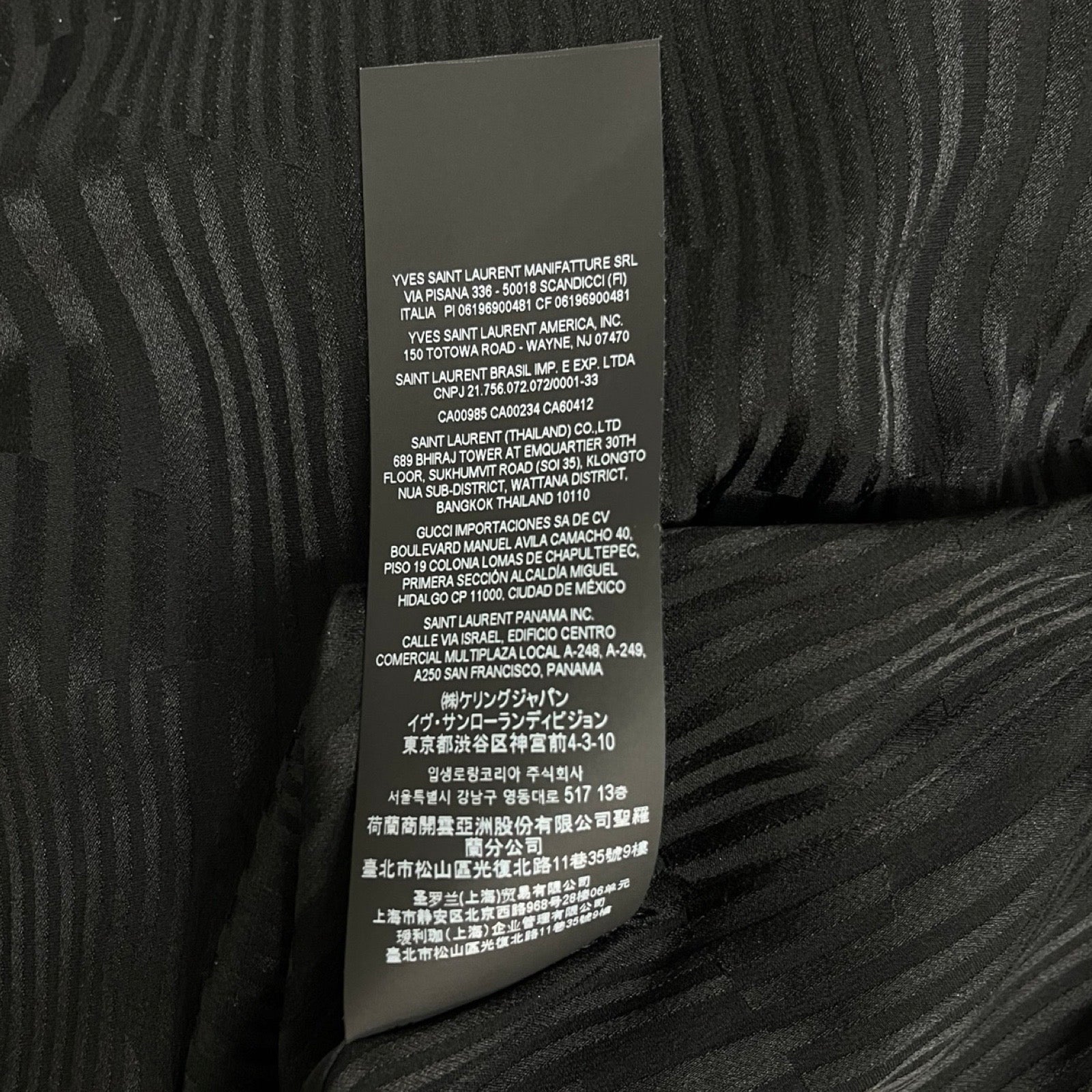 SAINT LAURENT PARIS 2019AW Silk Stripes Shirt 653860 Y1D89 Size 37