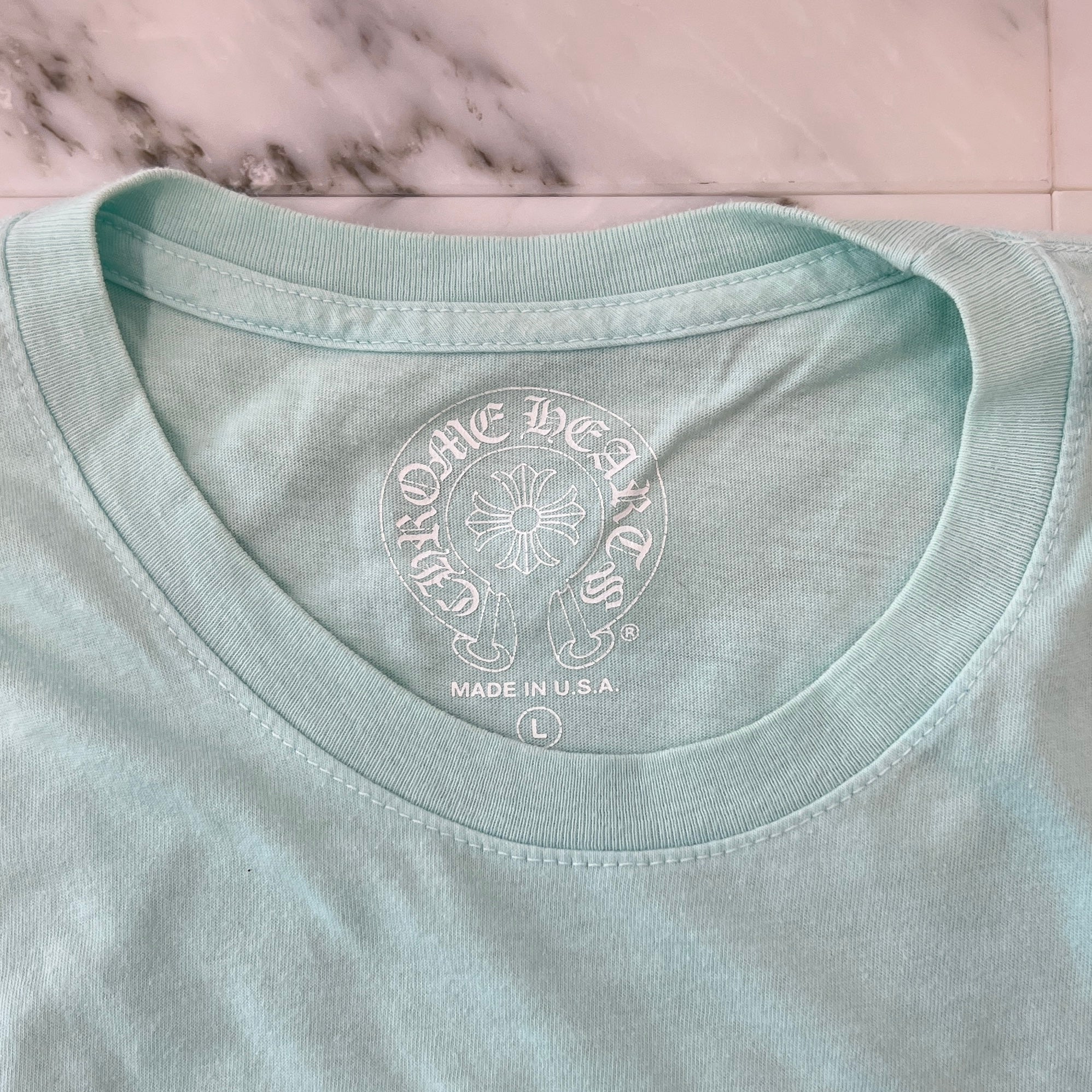 CHROME HEARTS St. Barth Limited Scroll Label Logo Short Sleeve Tee Size L クロムハーツ セントバース限定 スクロールラベルロゴ 半袖 Tシャツ サイズL