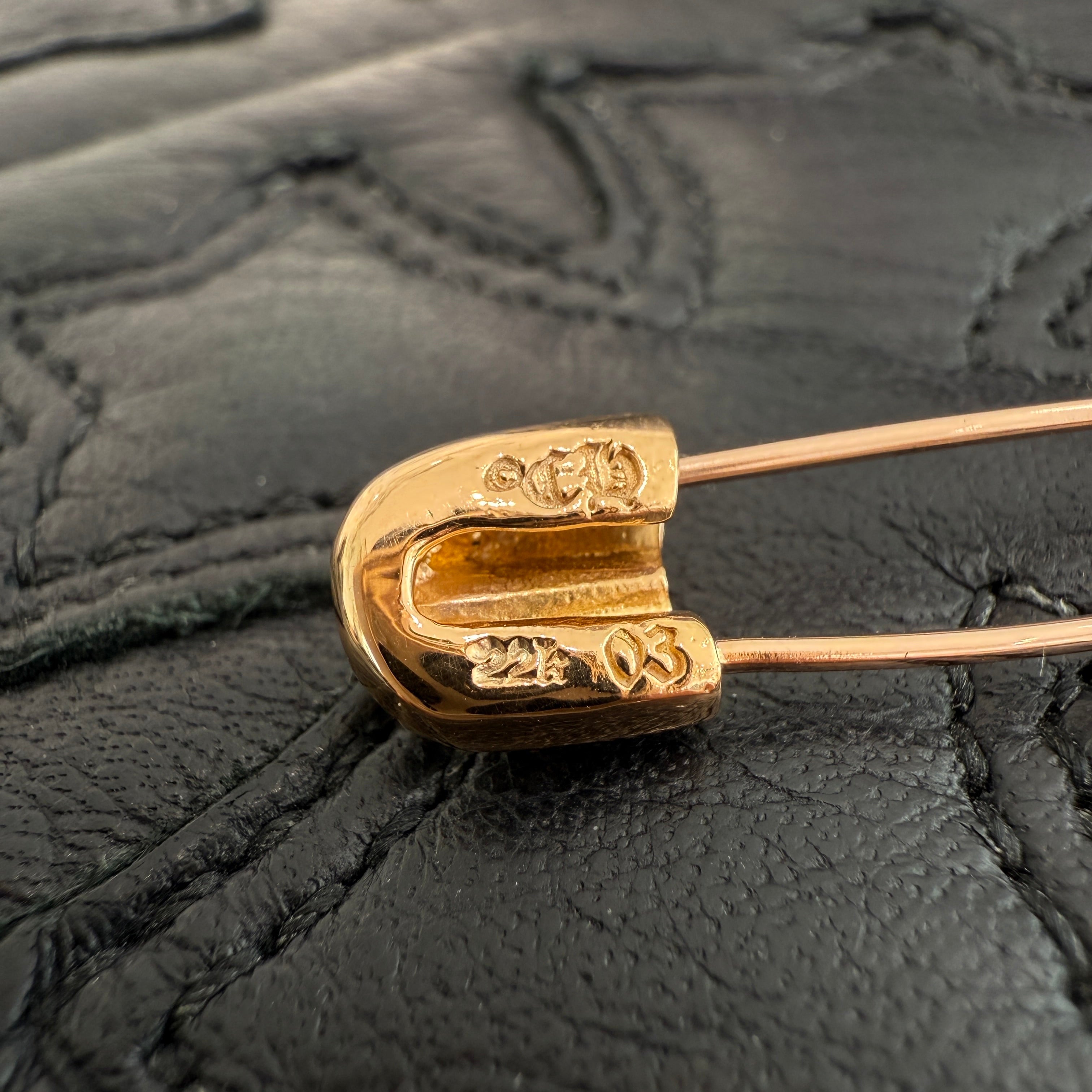 CHROME HEARTS 22K Safety Pin Pendant Top クロムハーツ 22K セーフティ ピン ペンダントトップ